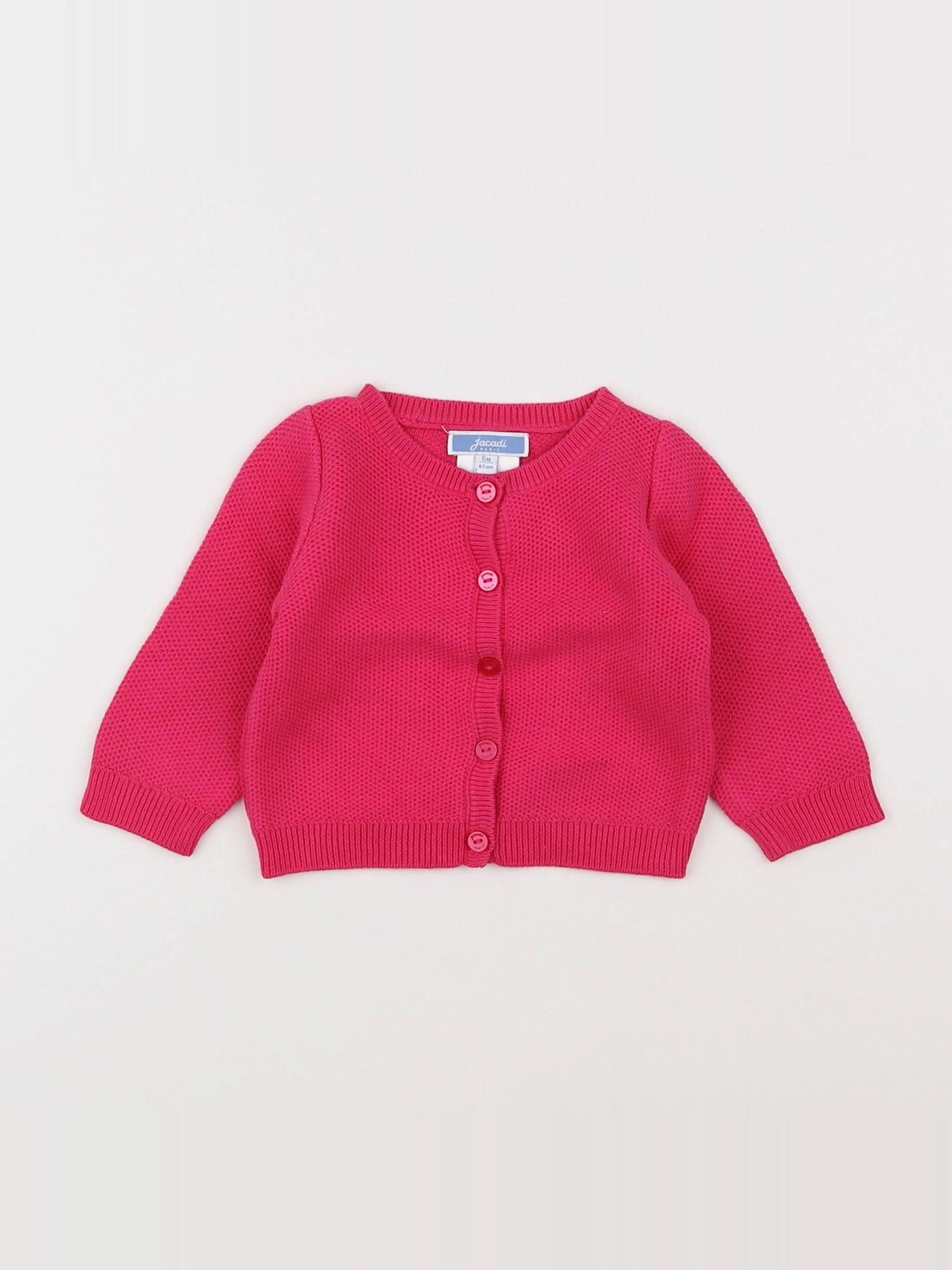 Jacadi - gilet rose - 6 mois