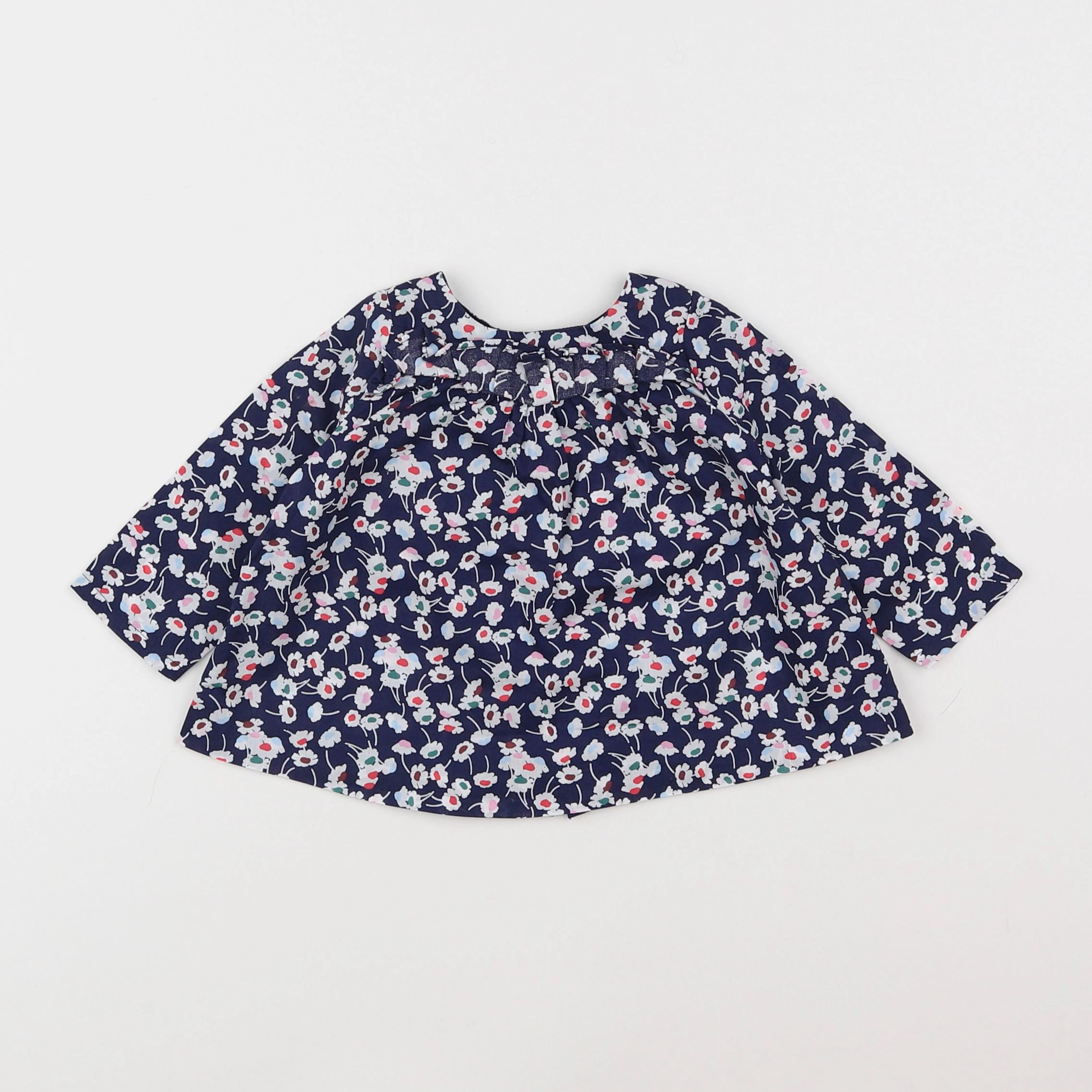 Jacadi - blouse liberty bleu - 6 mois