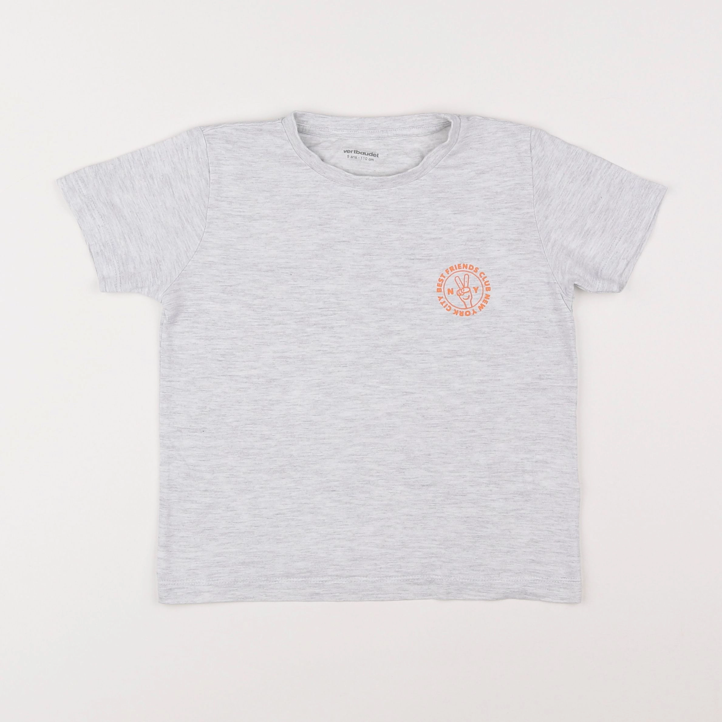 Vertbaudet - tee-shirt gris - 5 ans