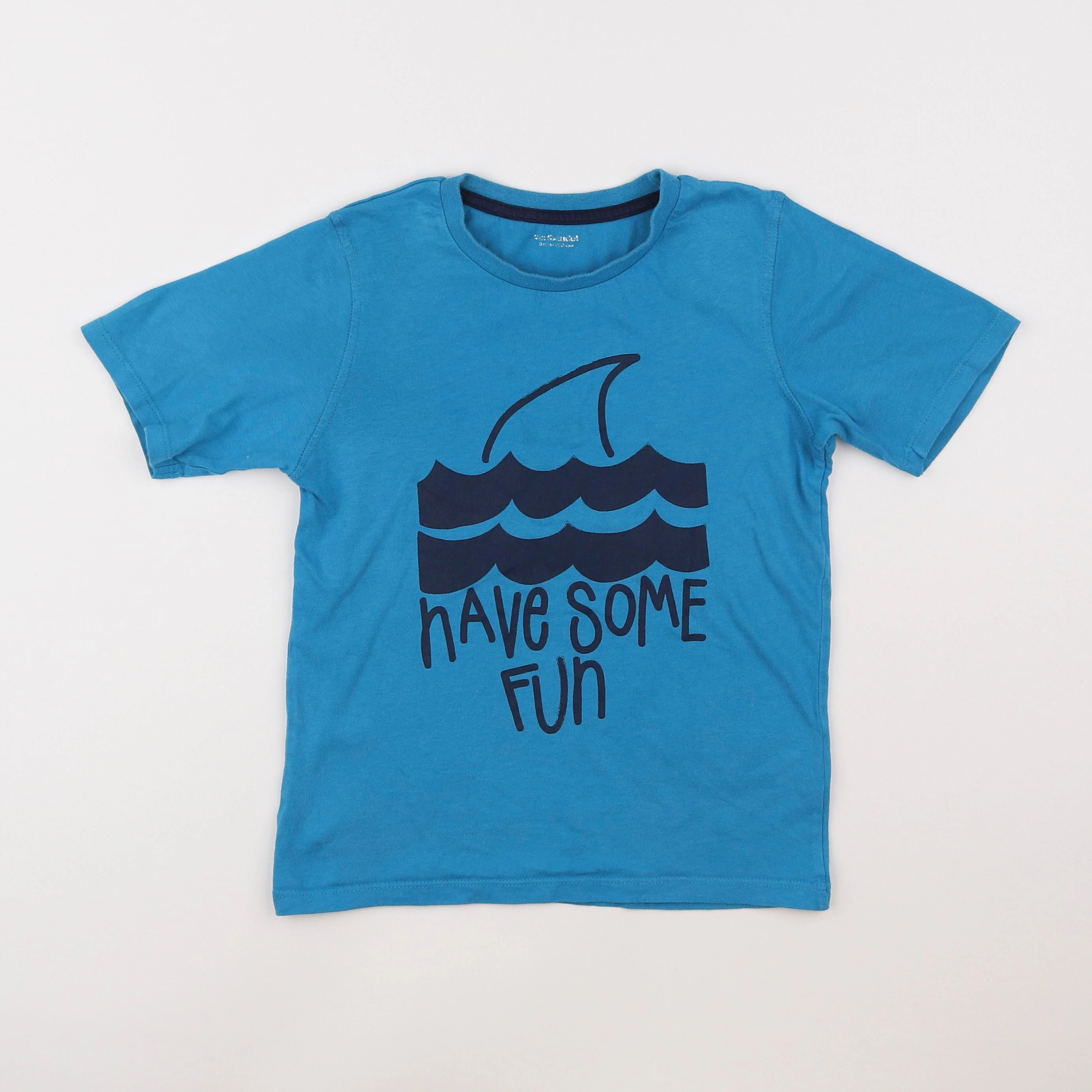 Vertbaudet - tee-shirt bleu - 8 ans