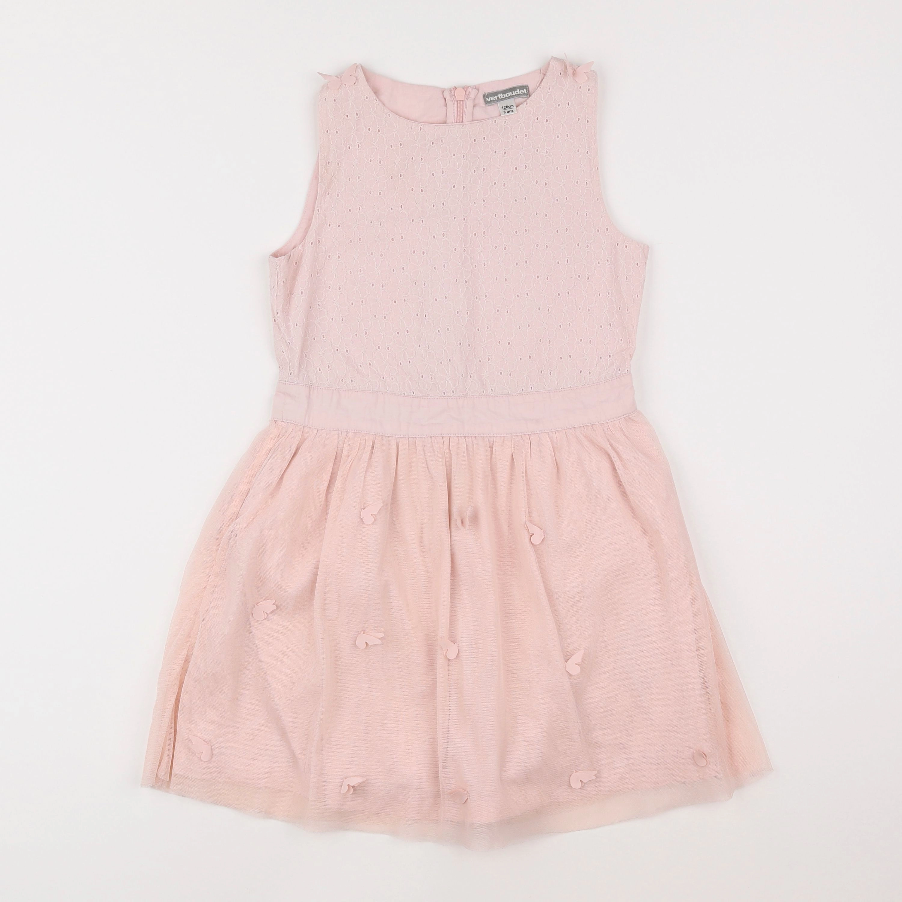 Vertbaudet - robe rose - 8 ans