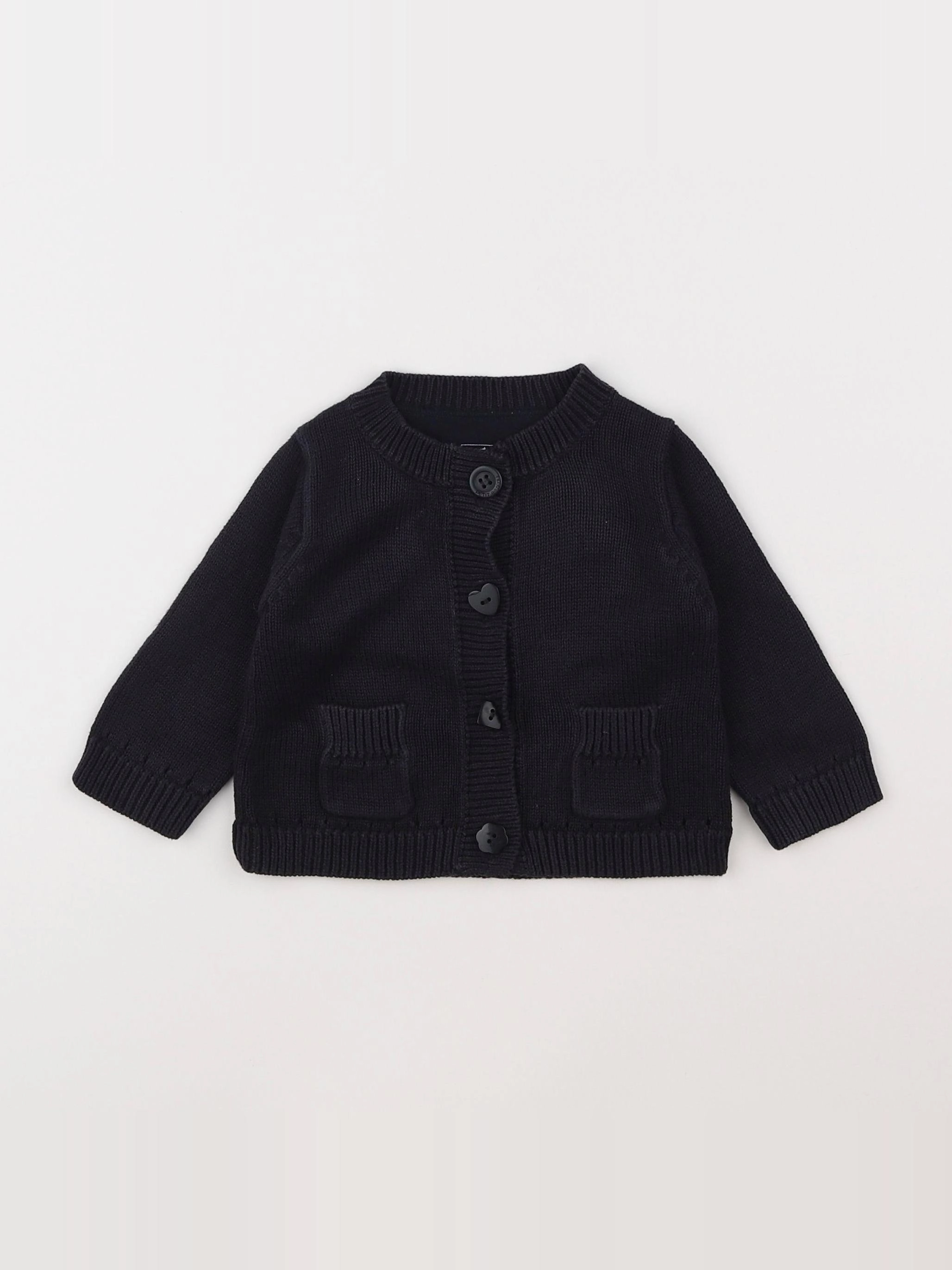 Petit Bateau - gilet bleu - 6 mois