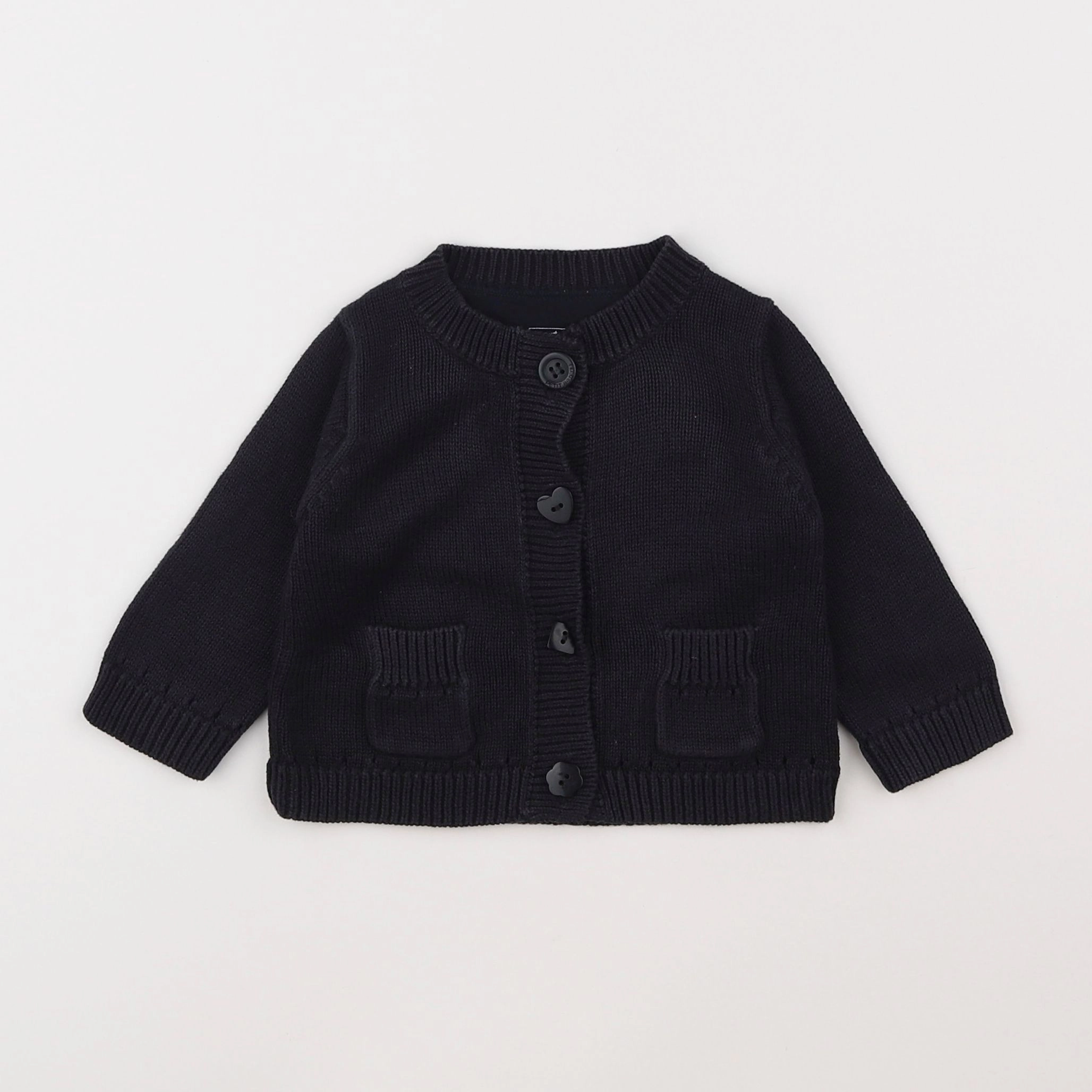 Petit Bateau - gilet bleu - 6 mois