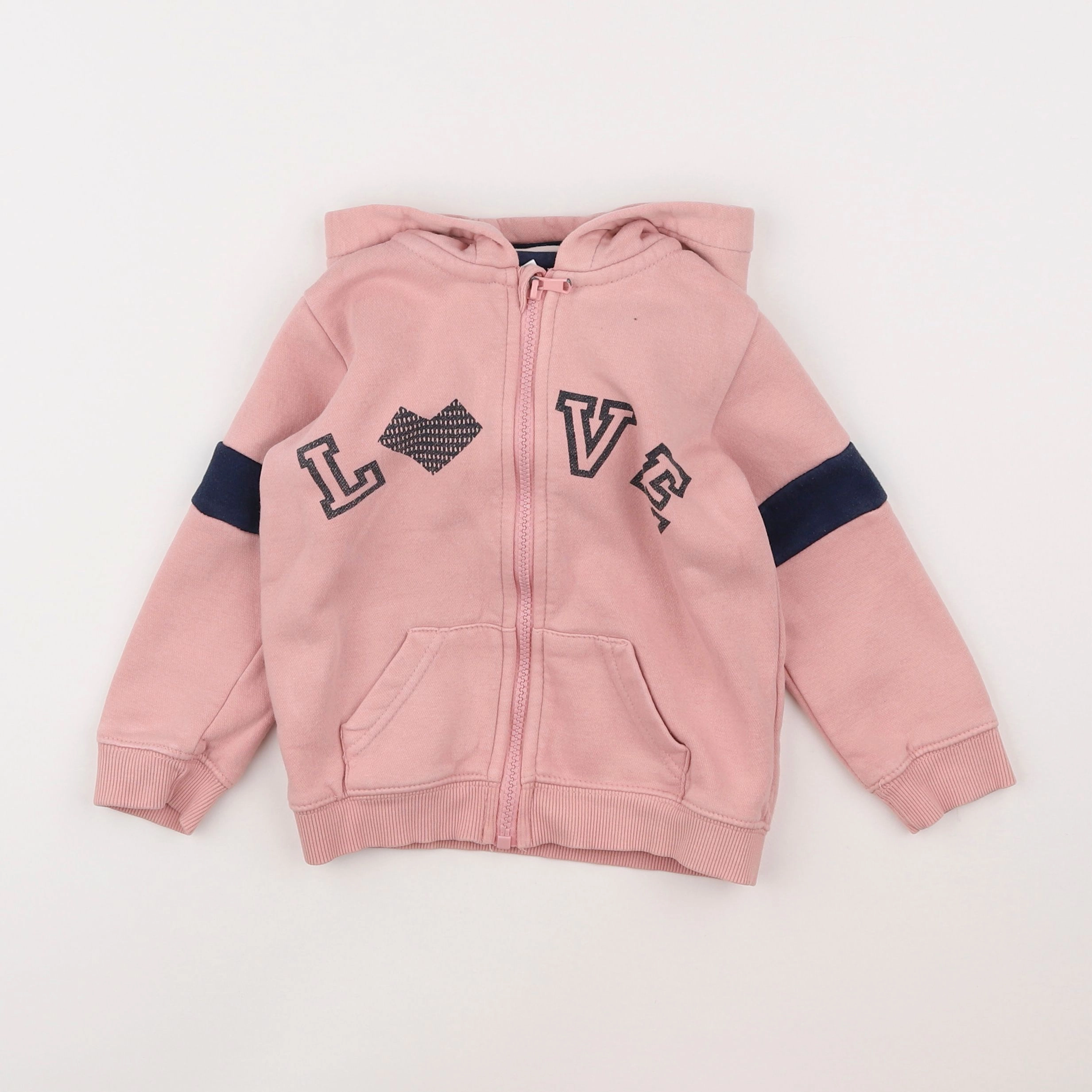 Vertbaudet - sweat rose - 4 ans