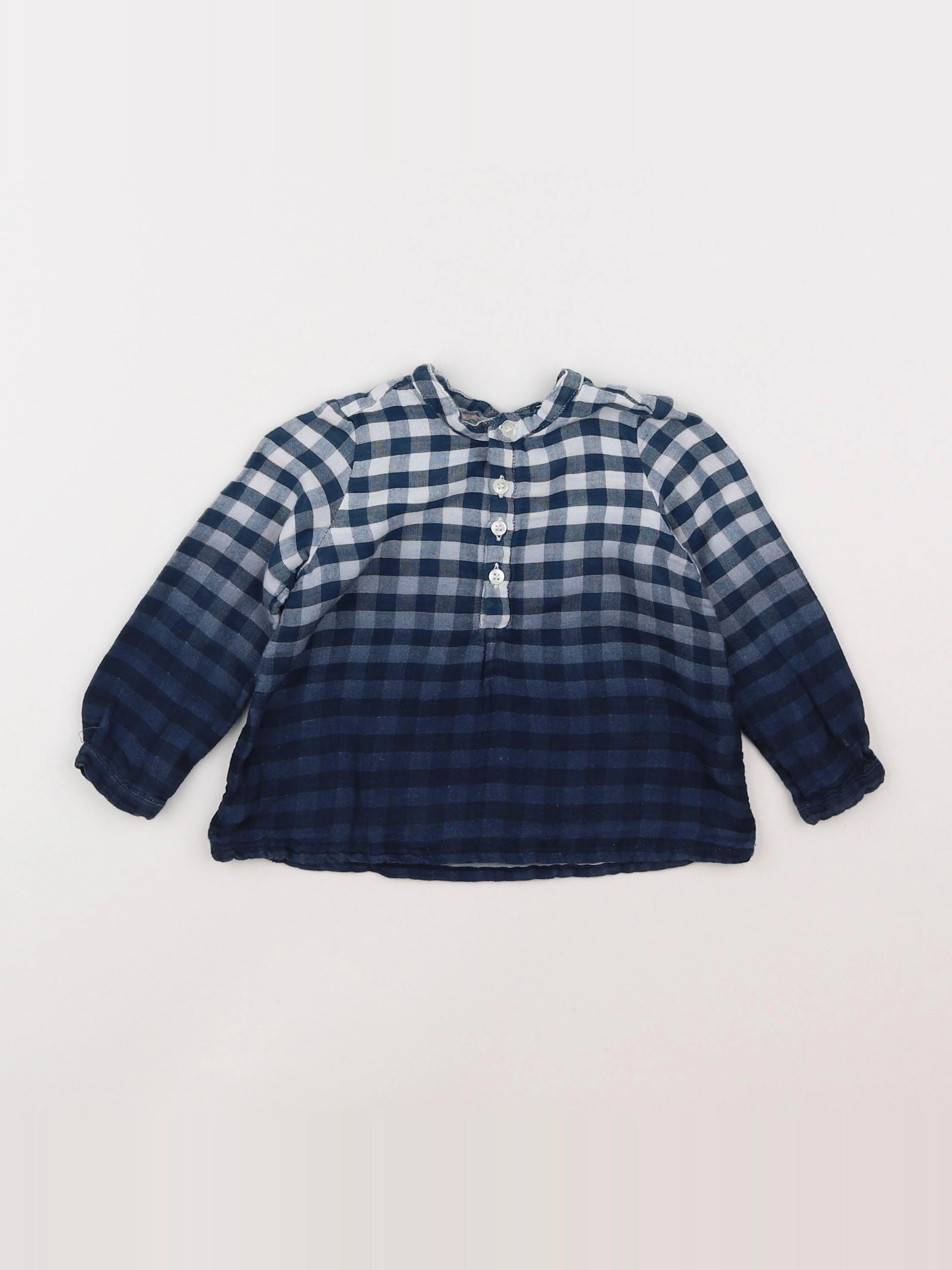 Bonpoint - chemise bleu - 12 mois