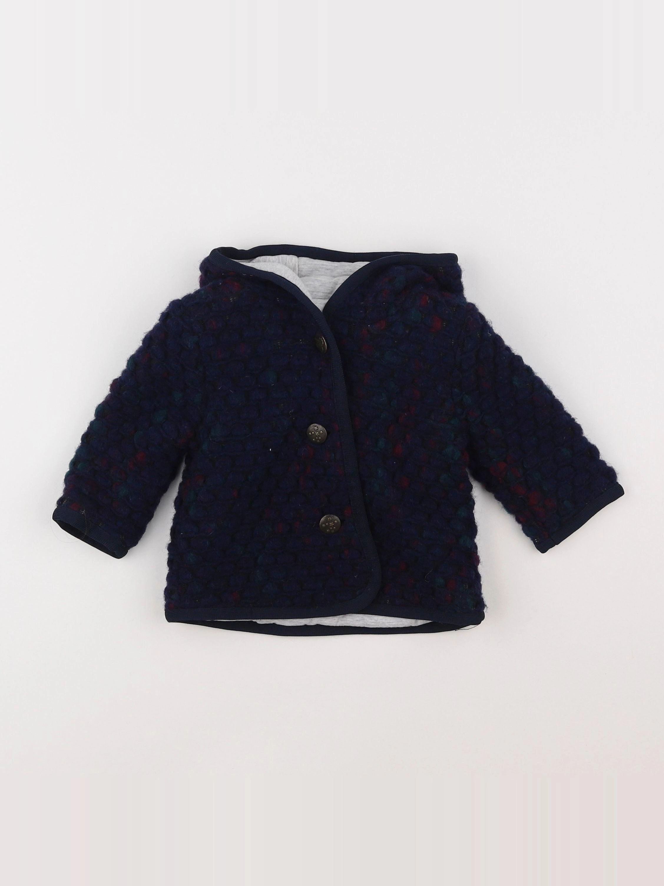 IKKS - veste doublé bleu - 6 mois