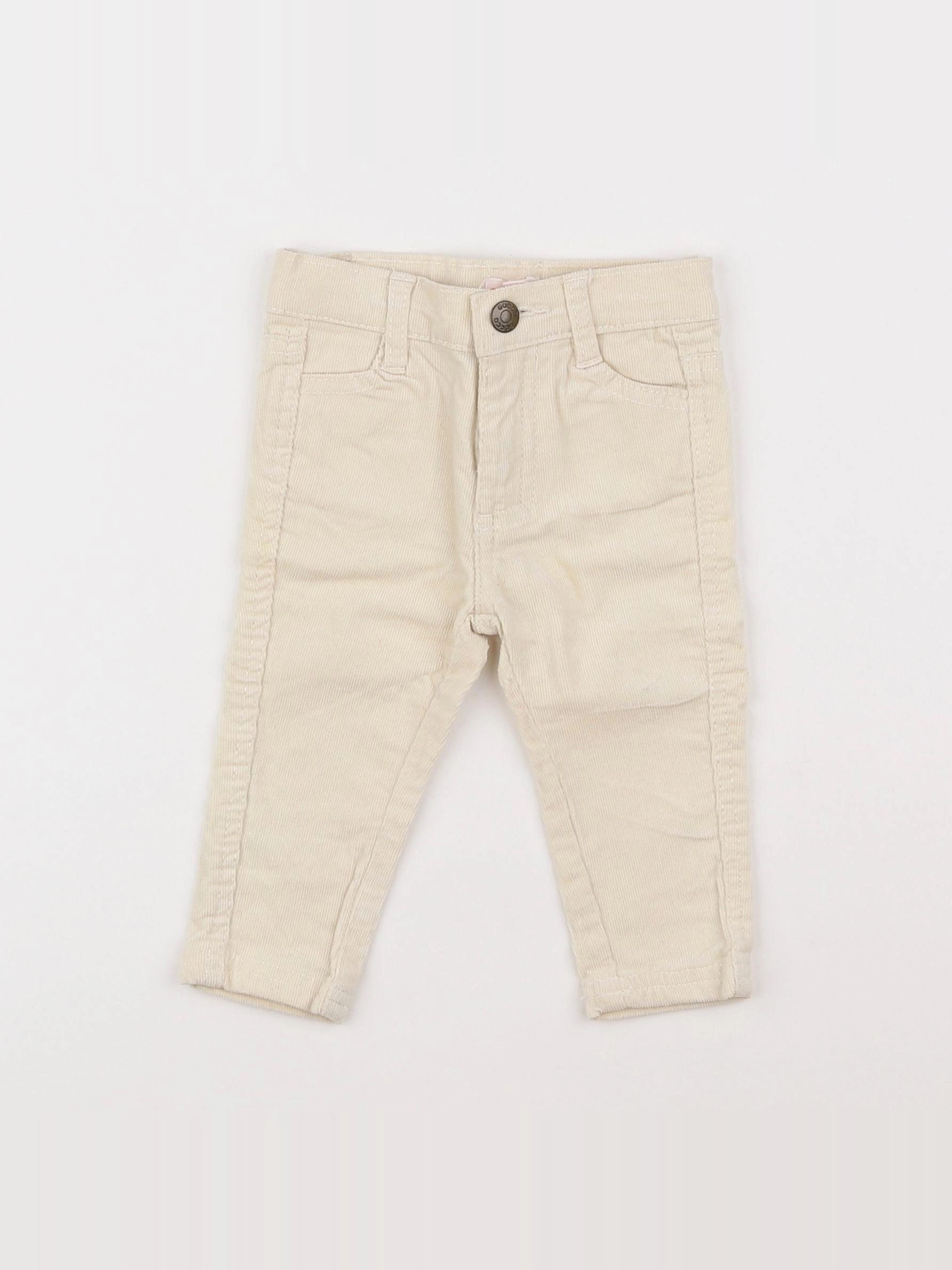 Gocco - pantalon beige - 6/9 mois