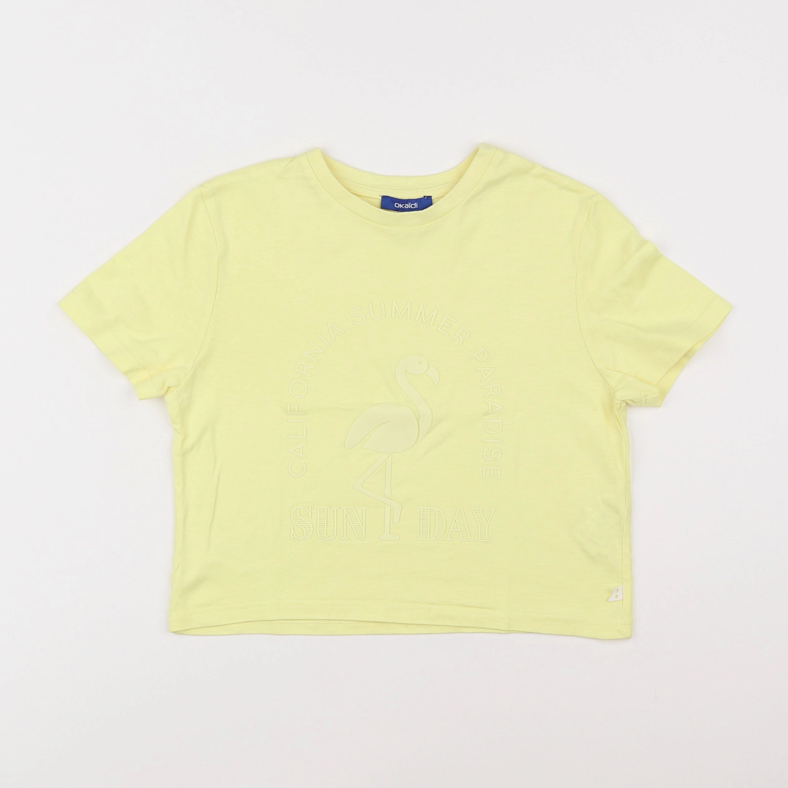 Okaidi - tee-shirt jaune - 8 ans