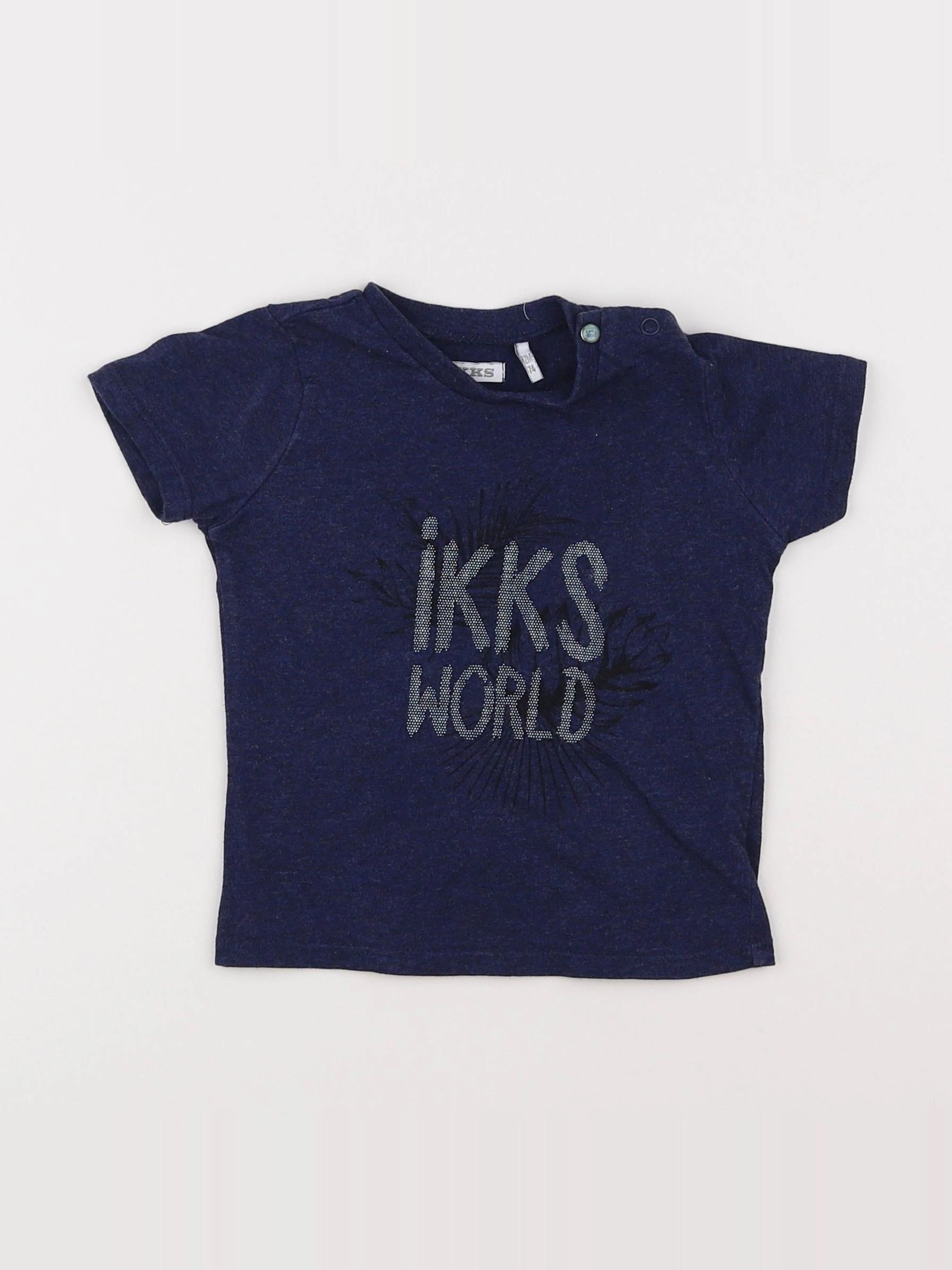 IKKS - tee-shirt bleu - 12 mois