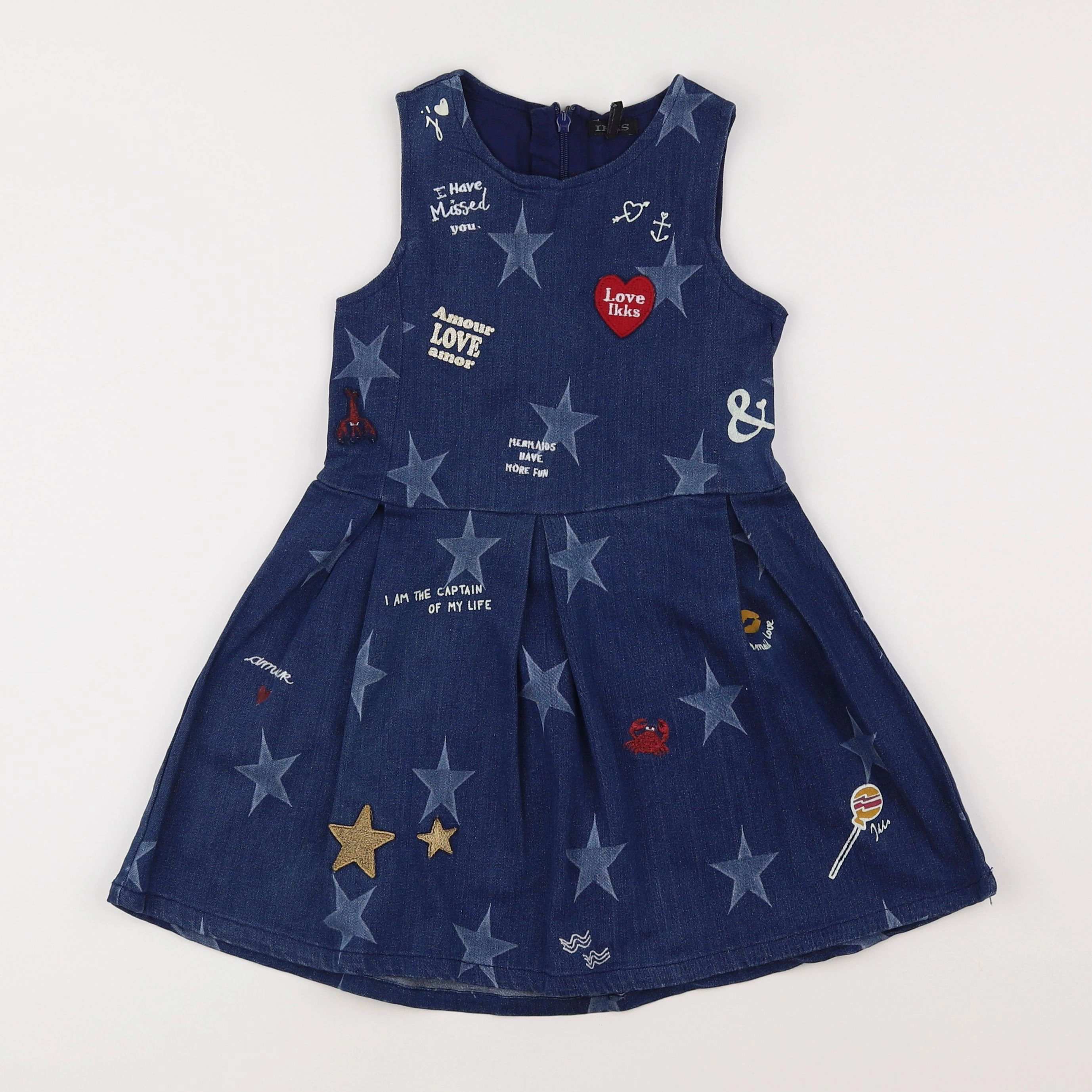 IKKS - robe bleu - 5 ans