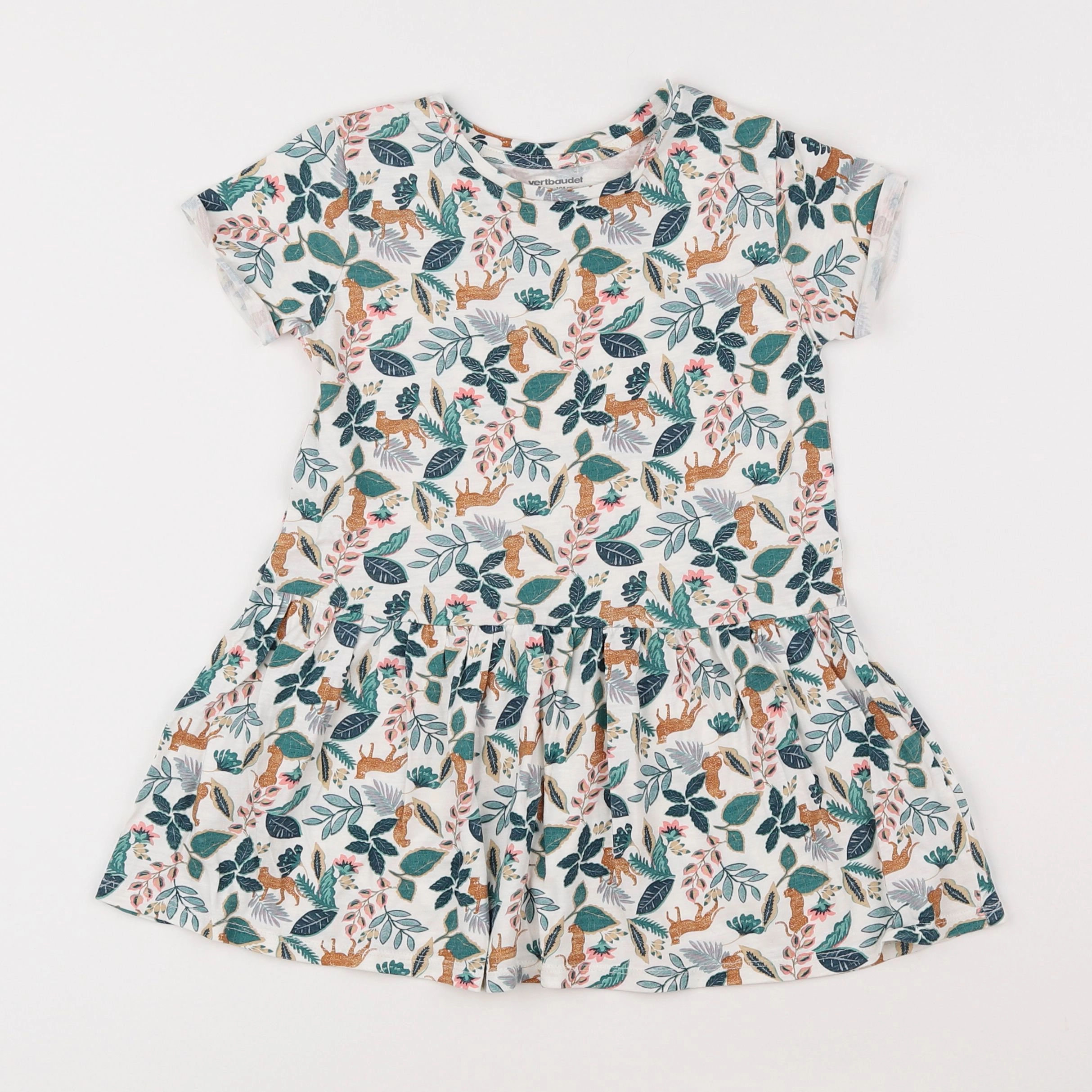 Vertbaudet - robe multicolore - 4 ans