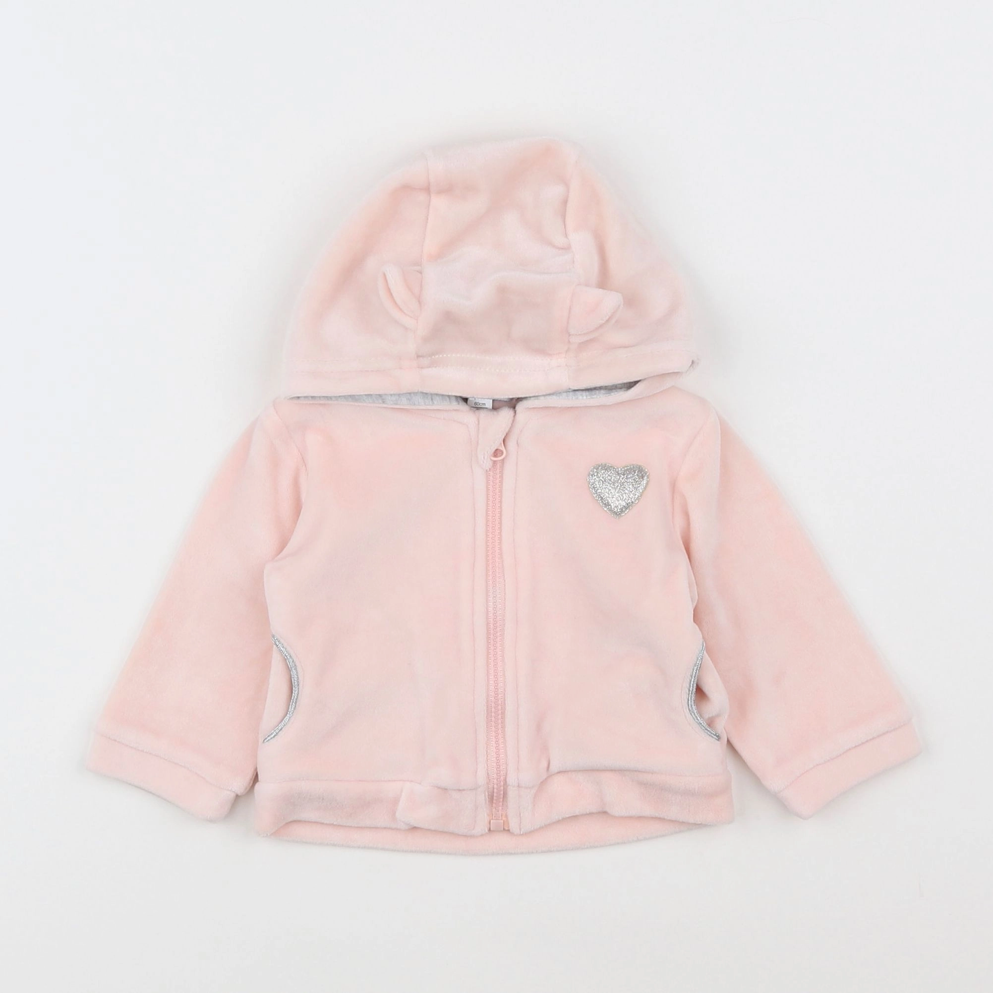 Vertbaudet - sweat rose - 3 mois