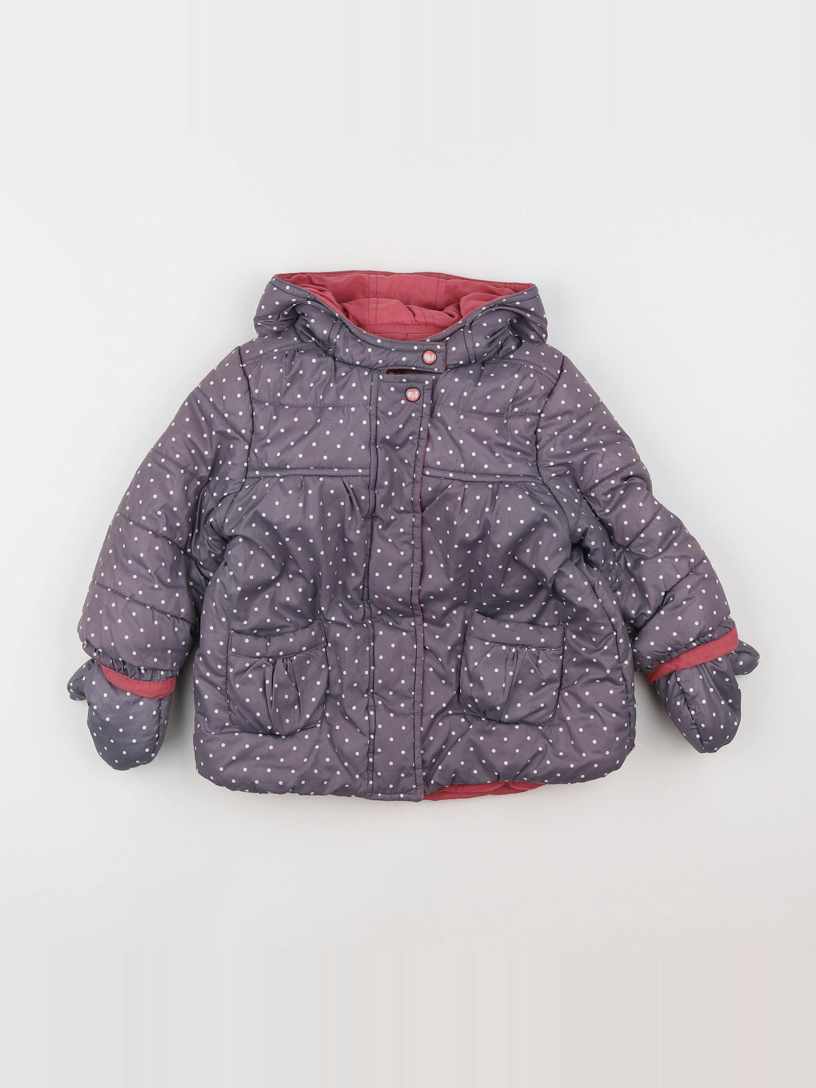 Vertbaudet - doudoune gris - 2 ans