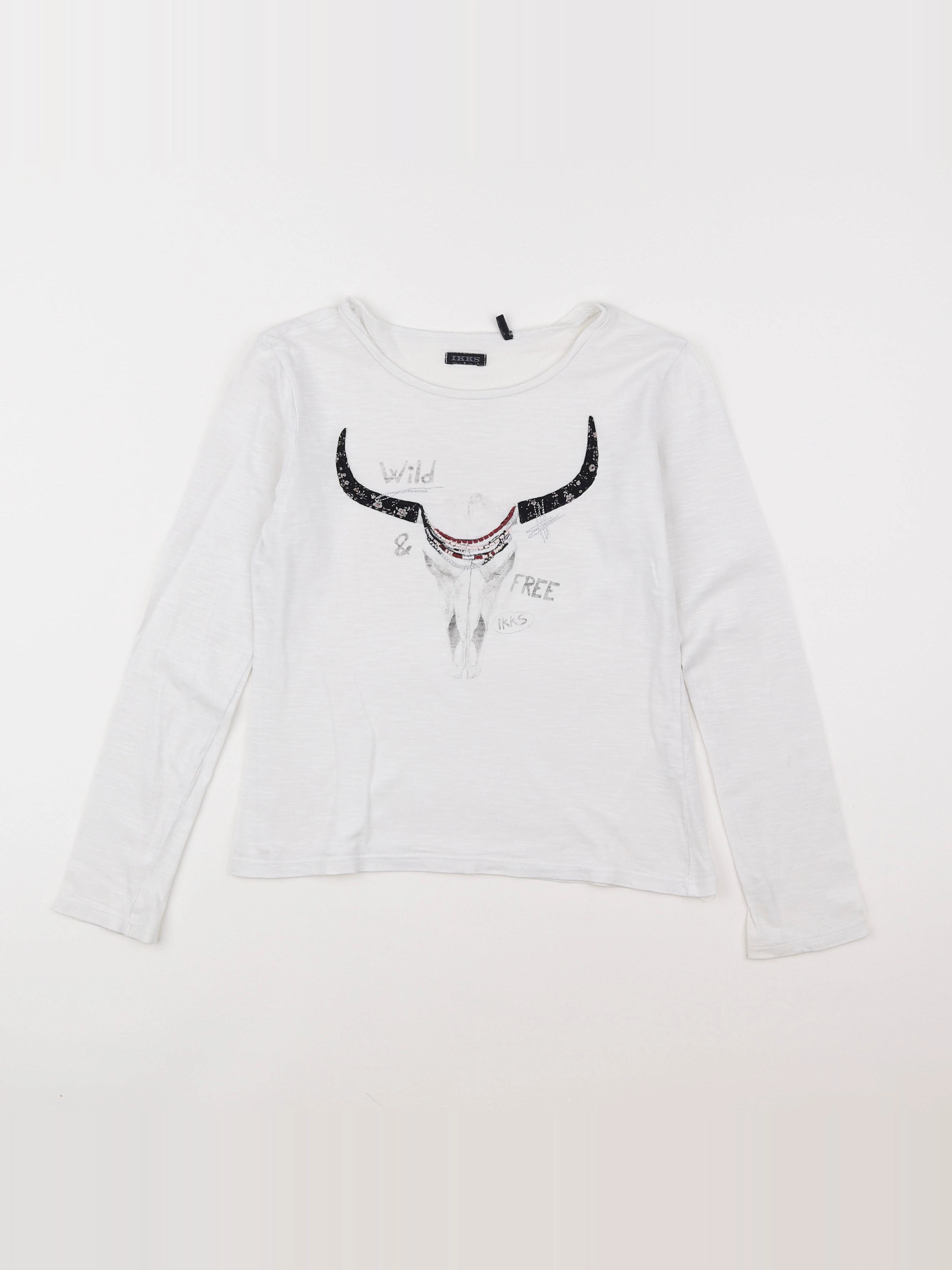 IKKS - tee-shirt blanc - 10 ans