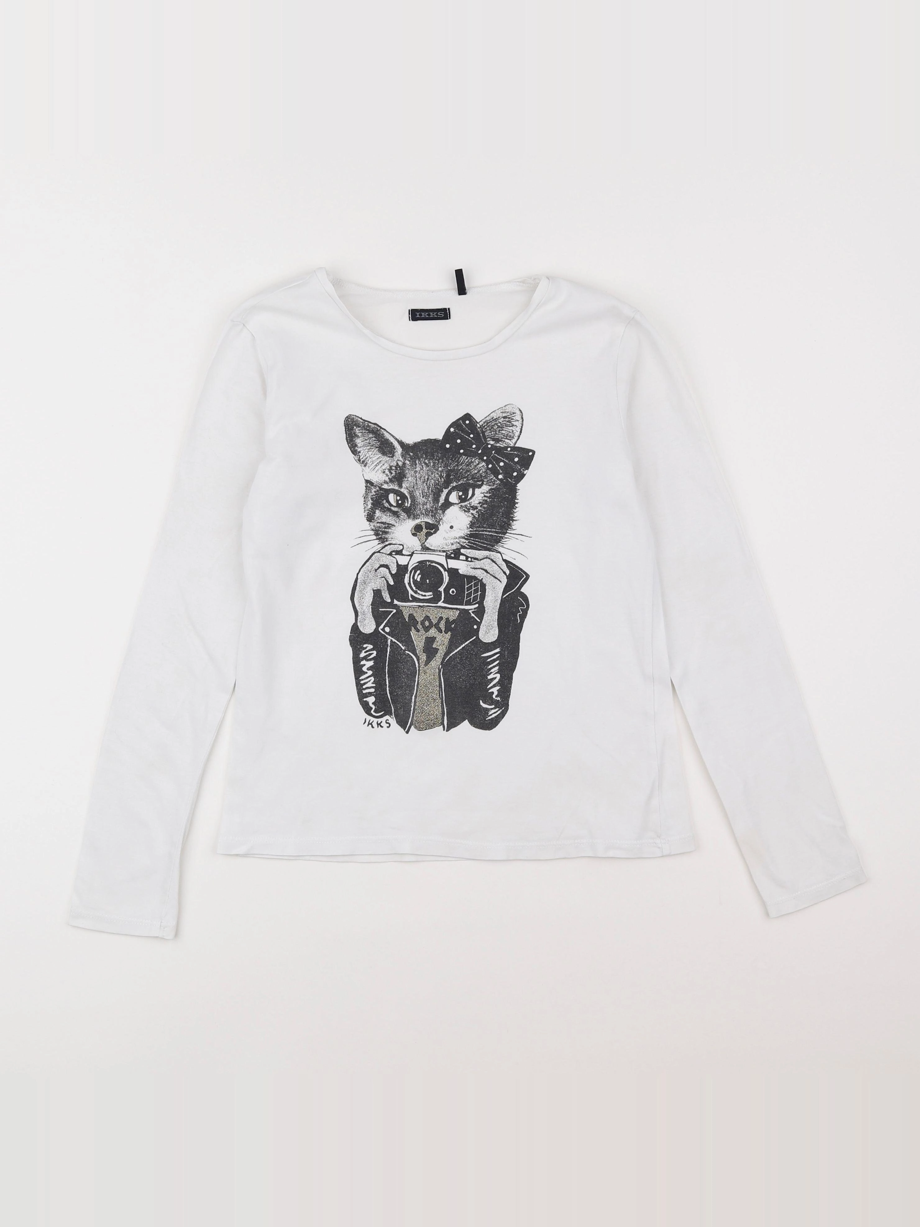 IKKS - tee-shirt blanc - 10 ans