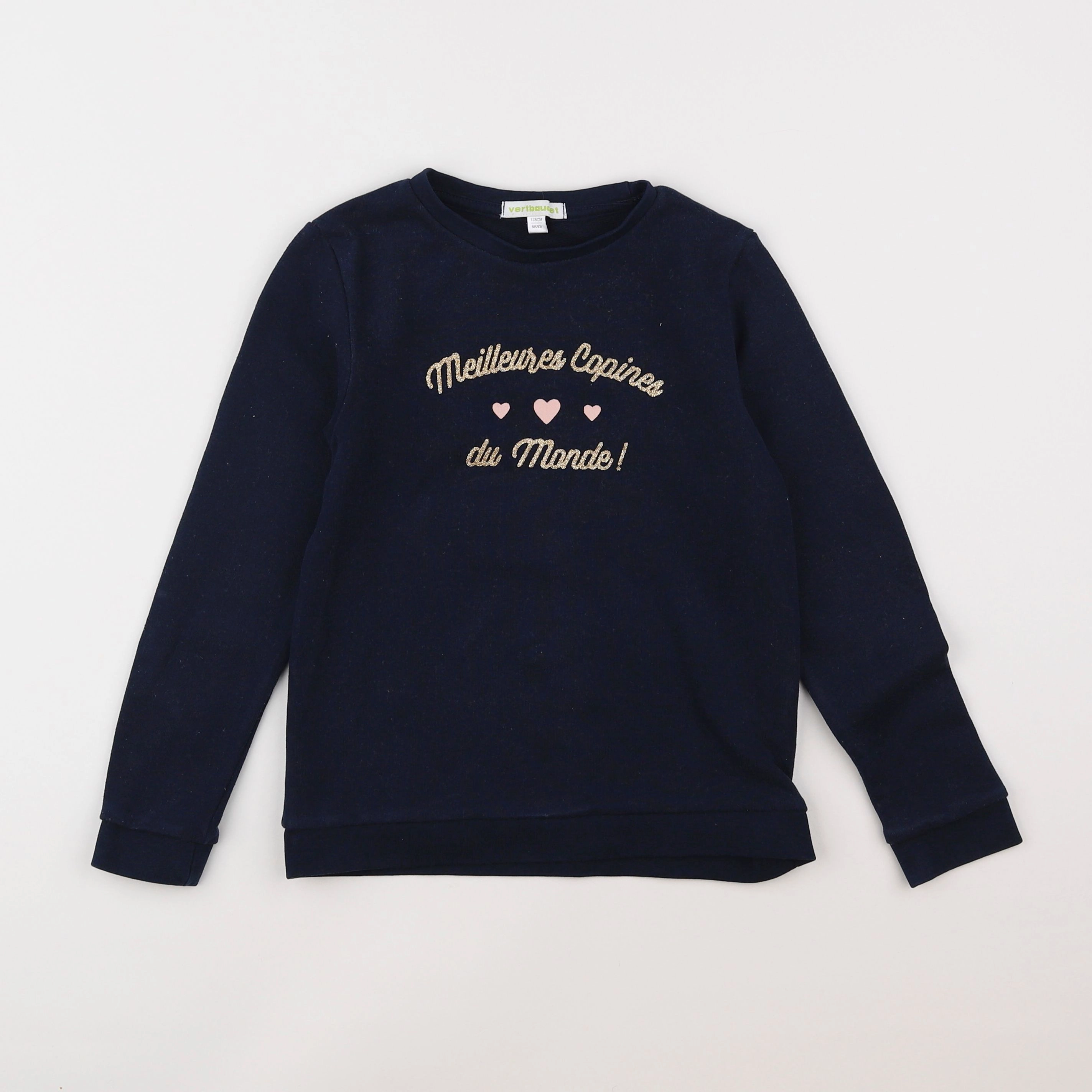 Vertbaudet - sweat bleu - 8 ans