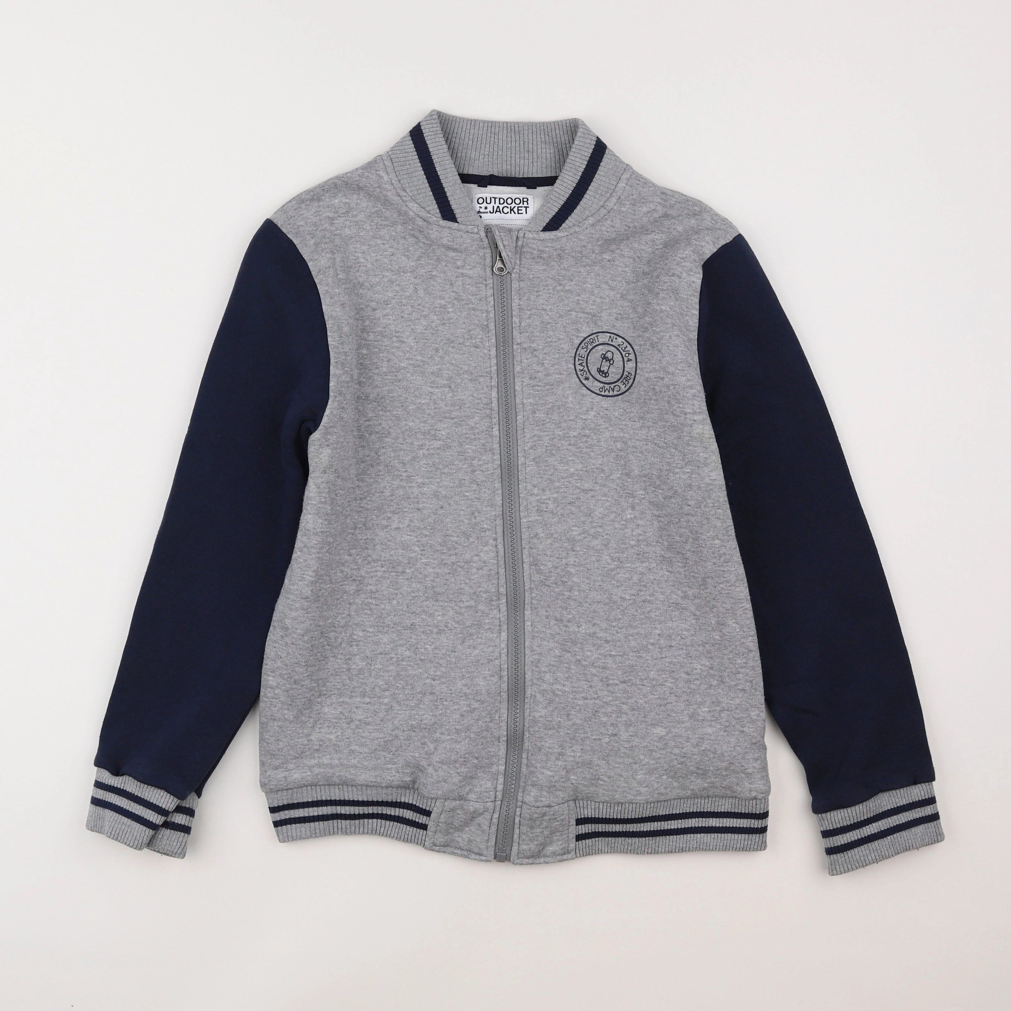 Vertbaudet - sweat gris, bleu - 12 ans