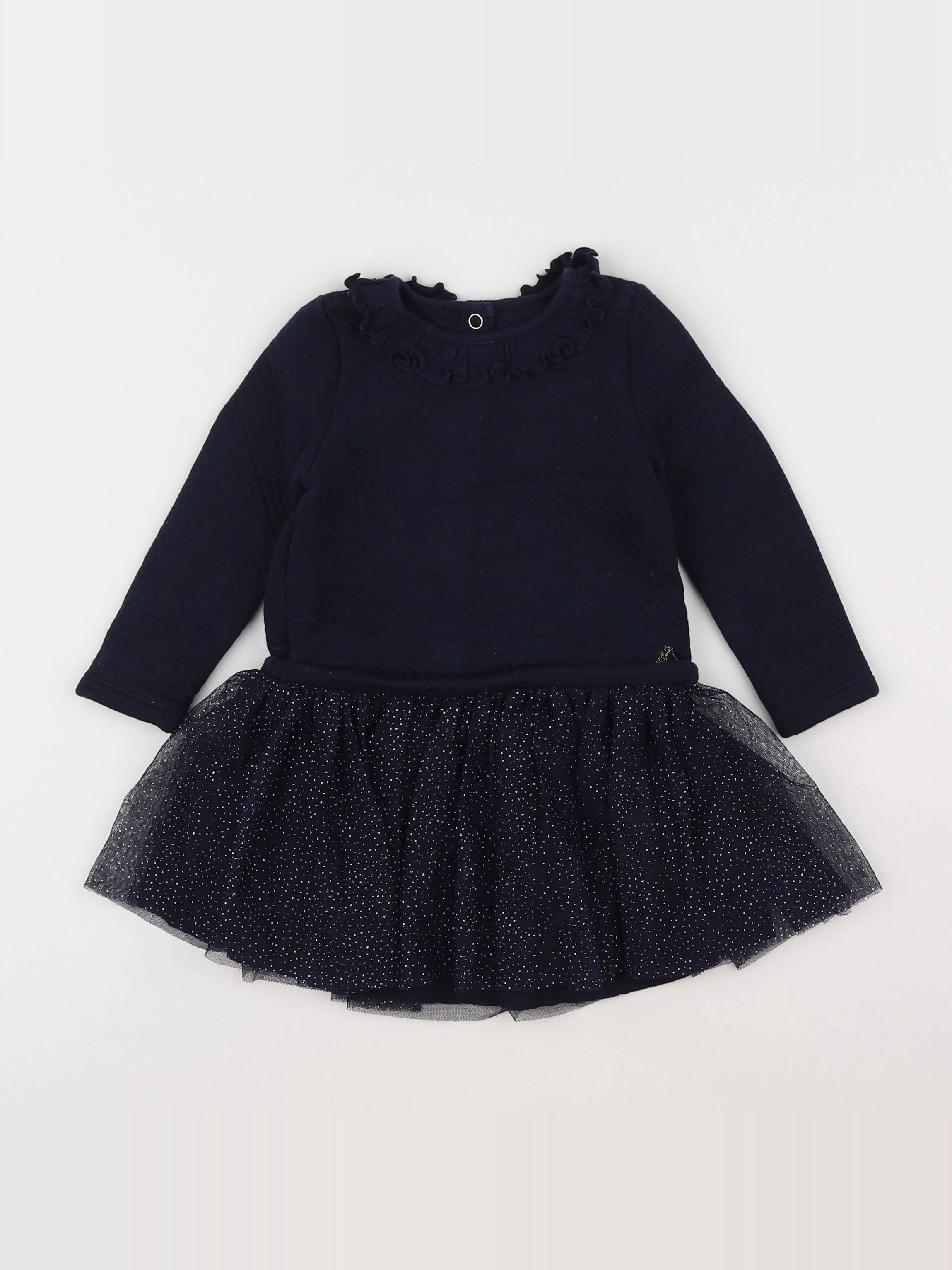 Petit Bateau - robe bleu - 18 mois