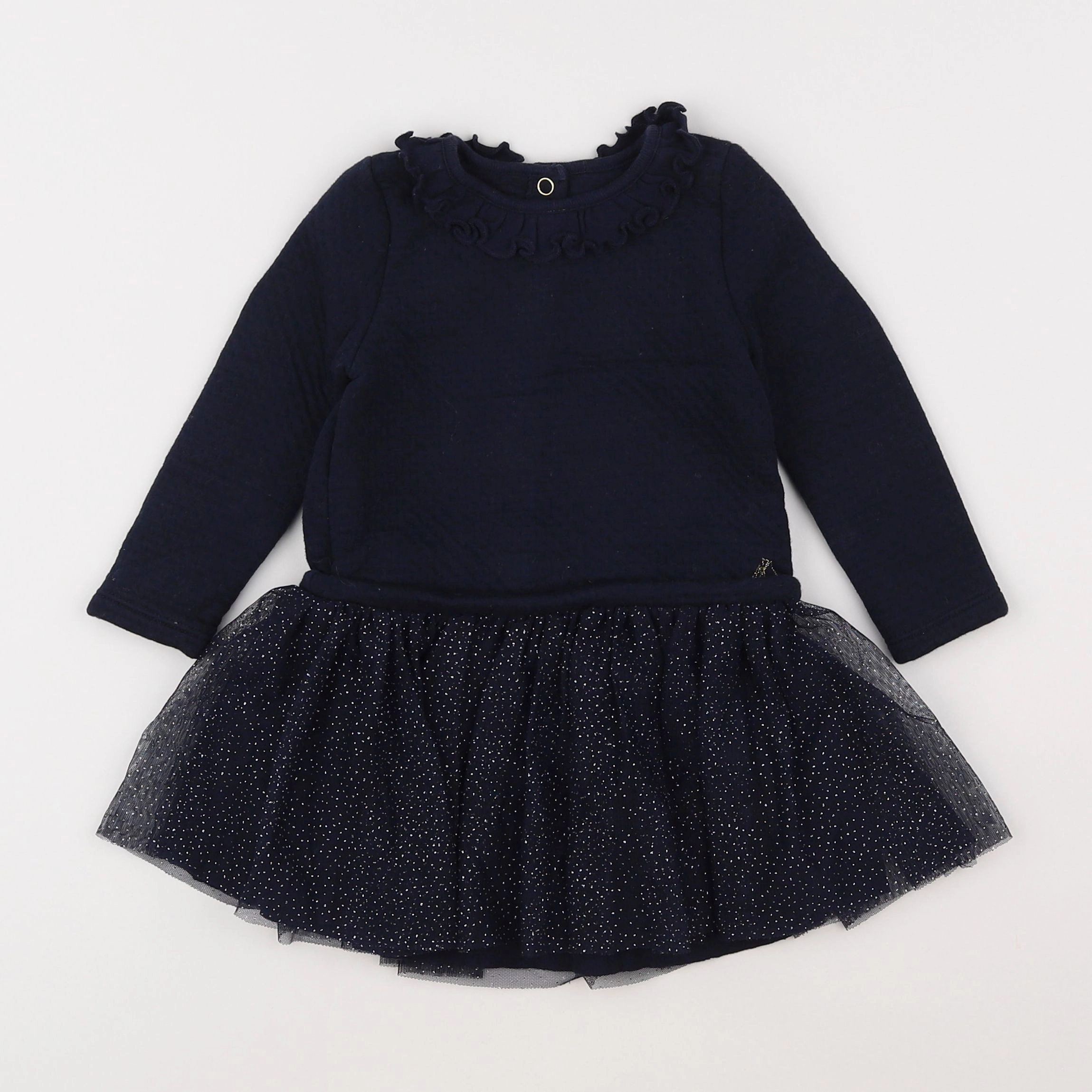 Petit Bateau - robe bleu - 18 mois