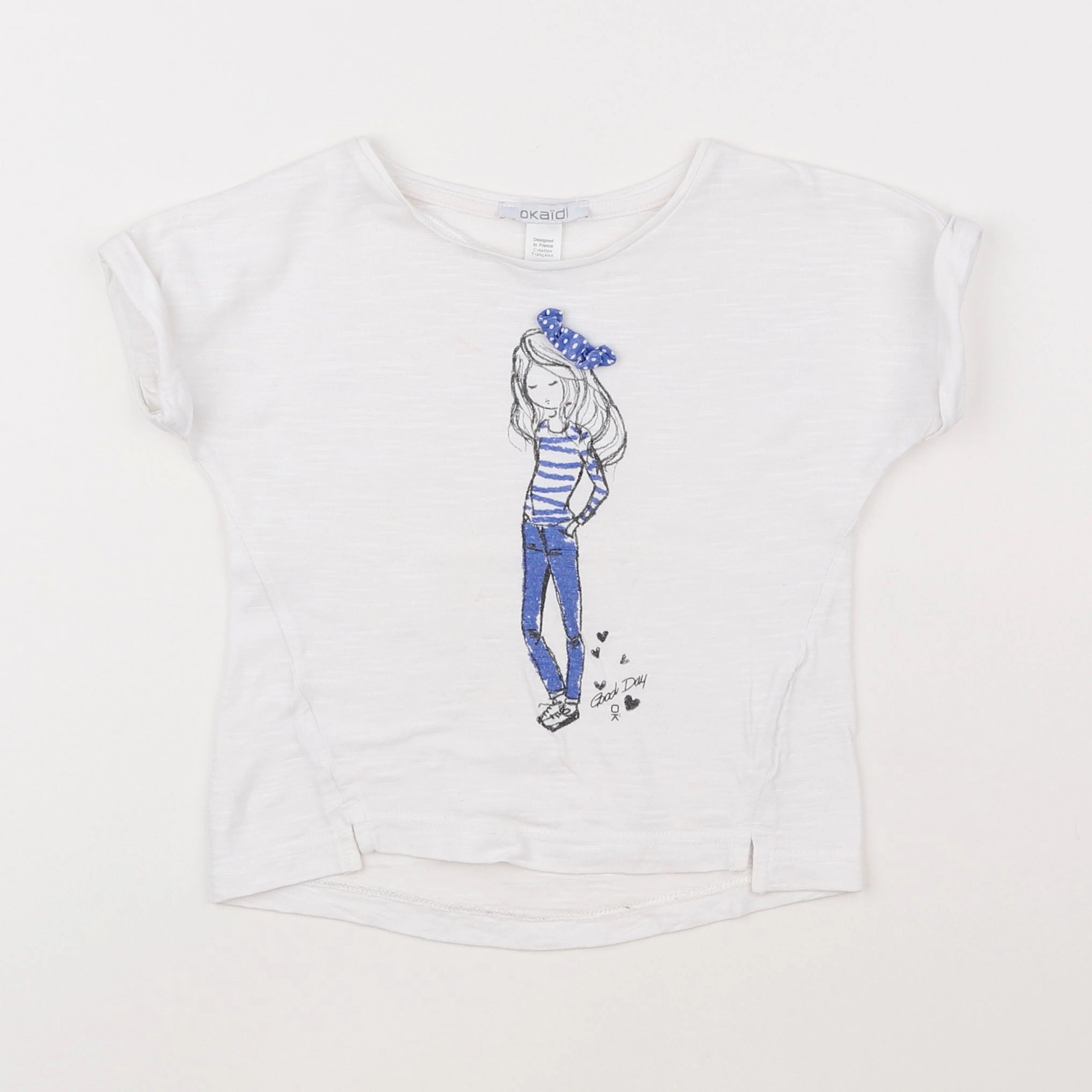 Okaidi - tee-shirt blanc - 3 ans