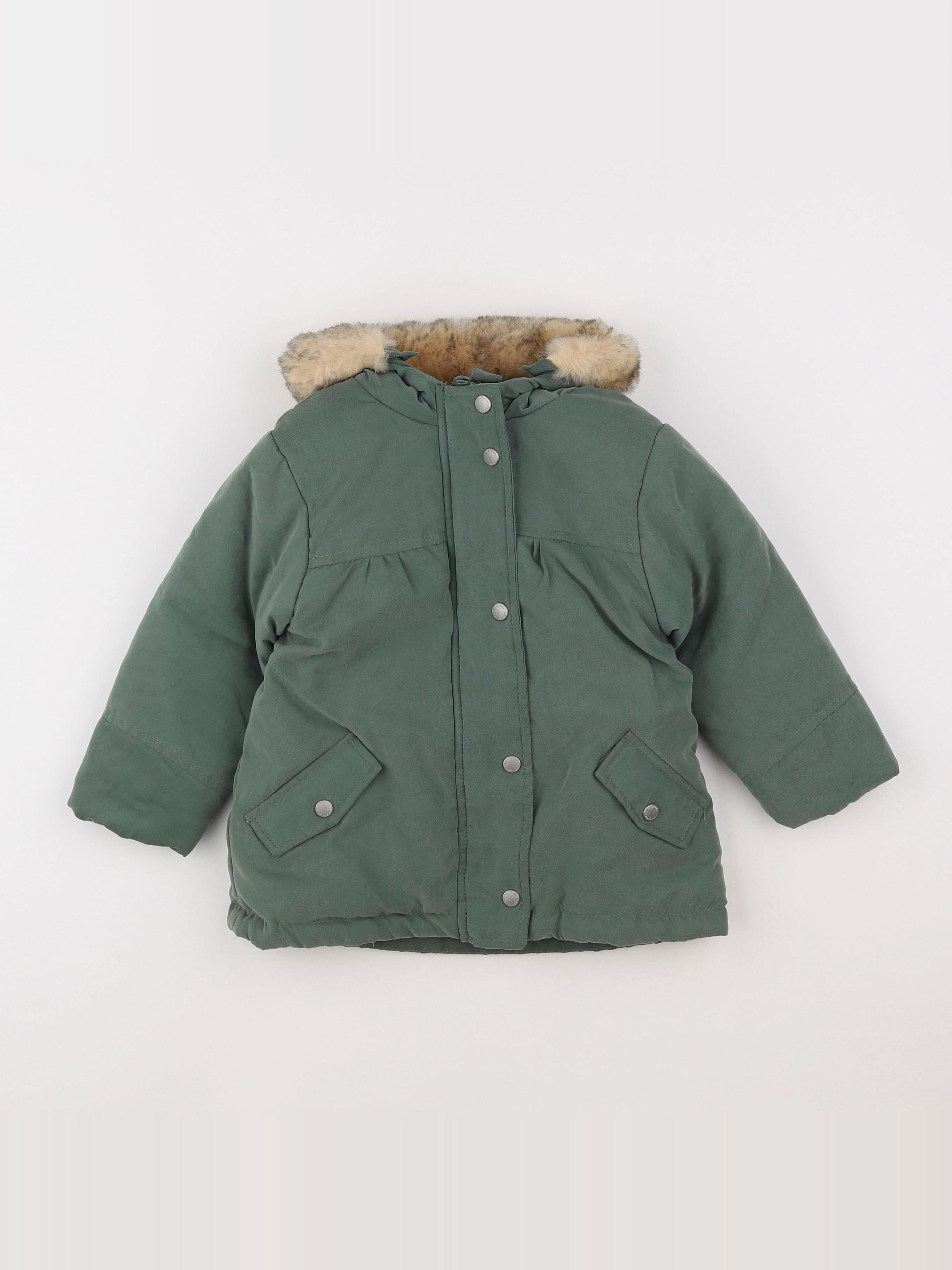 Vertbaudet - parka vert - 2 ans