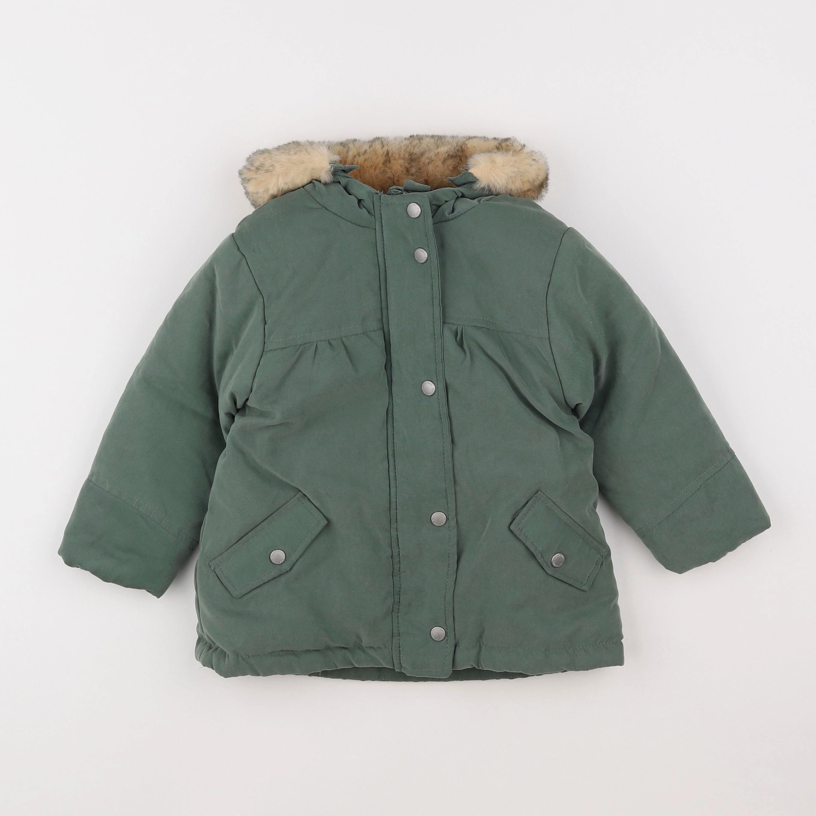 Vertbaudet - parka vert - 2 ans