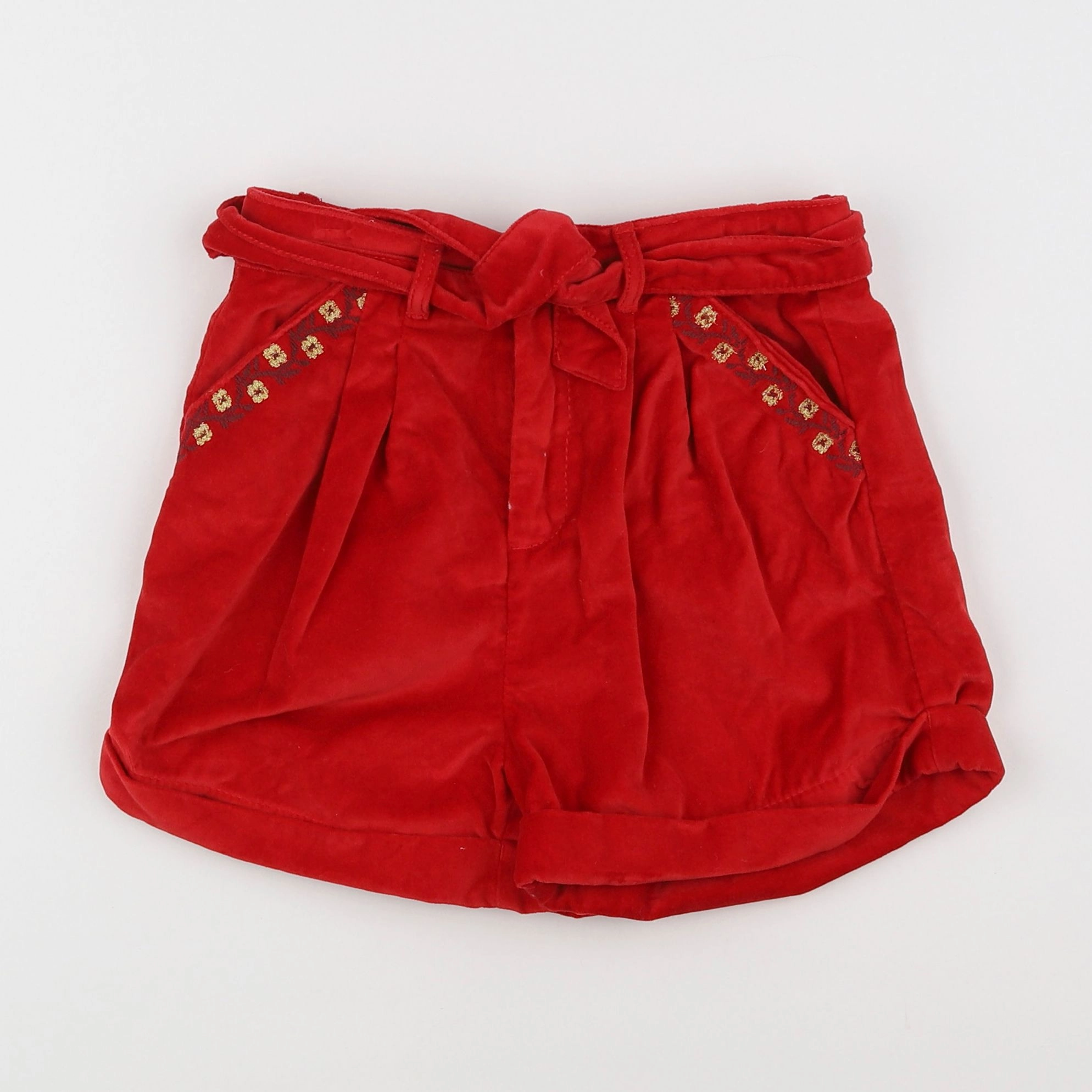 Vertbaudet - short rouge - 8 ans