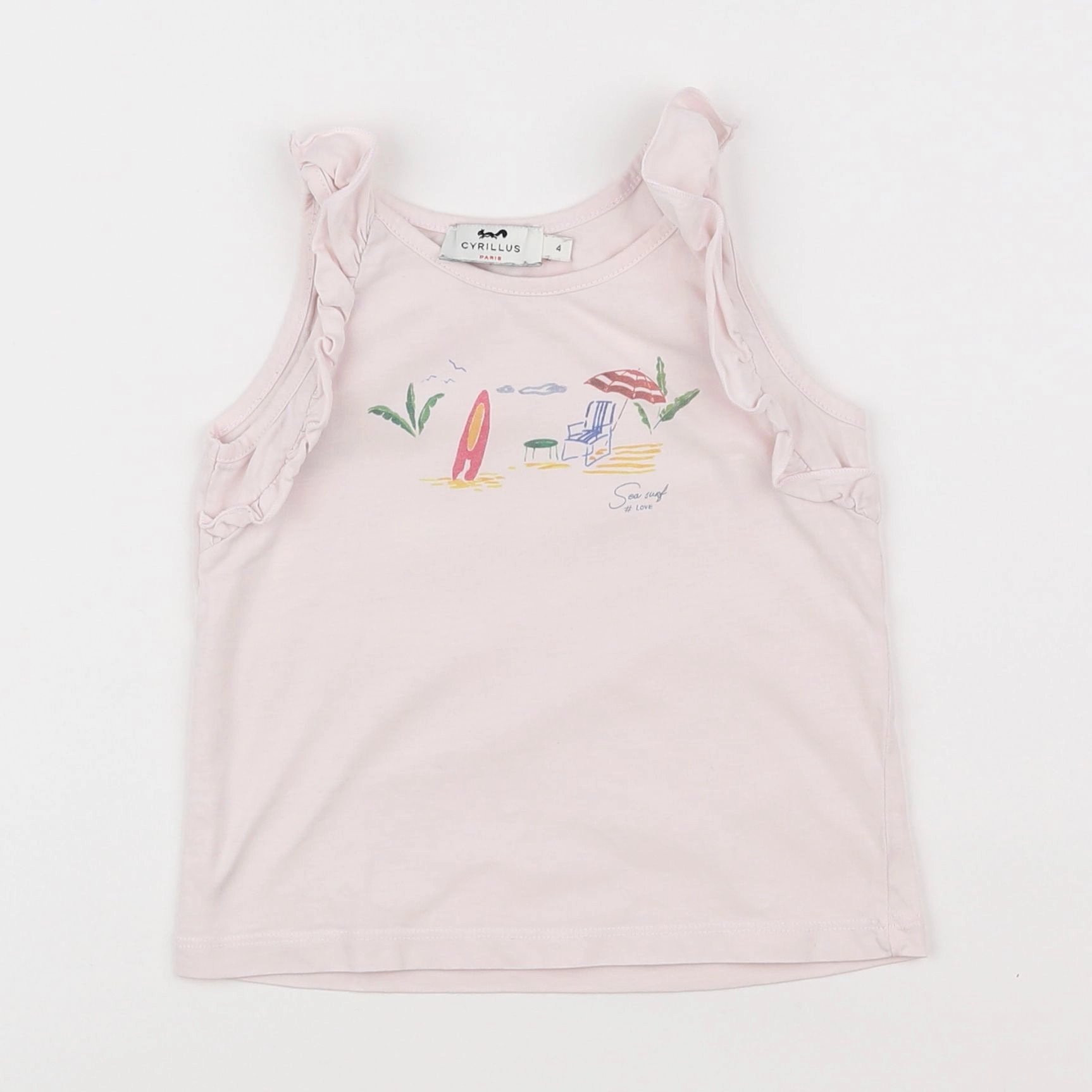 Cyrillus - tee-shirt rose - 4 ans