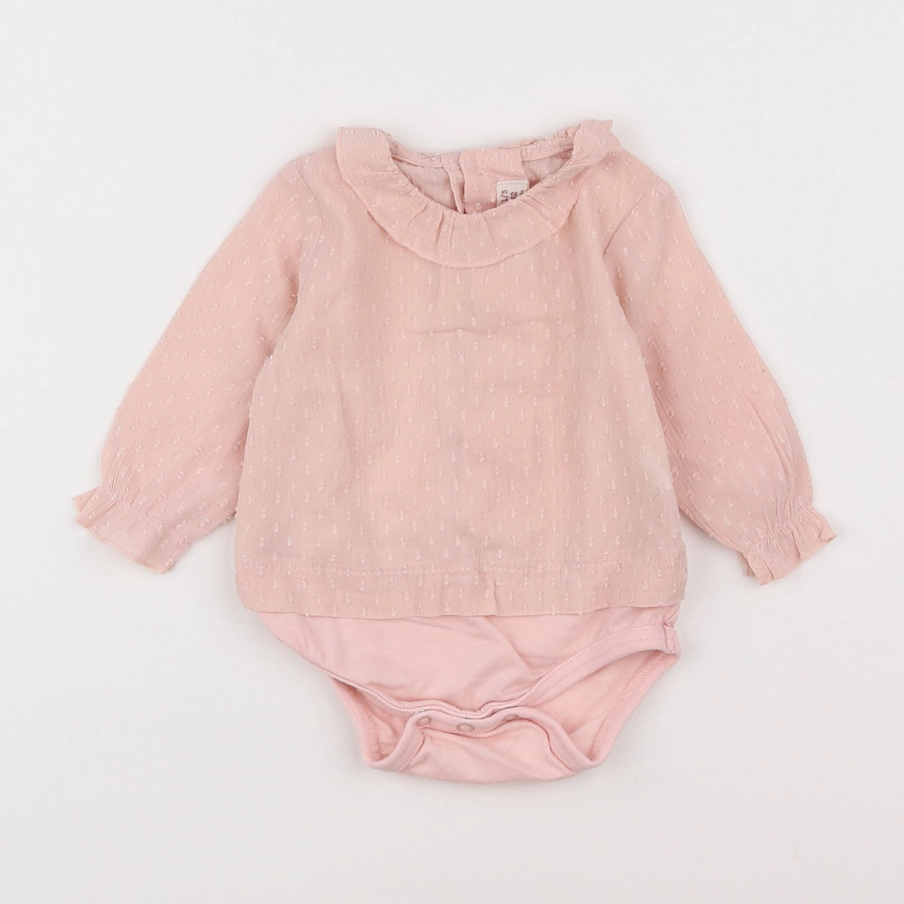 Zara - body blouse rose - 1/3 mois