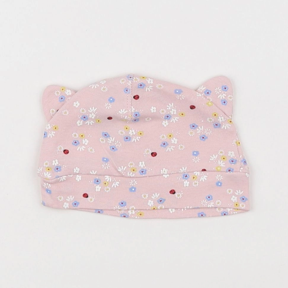 H&M - bonnet rose - 1 mois