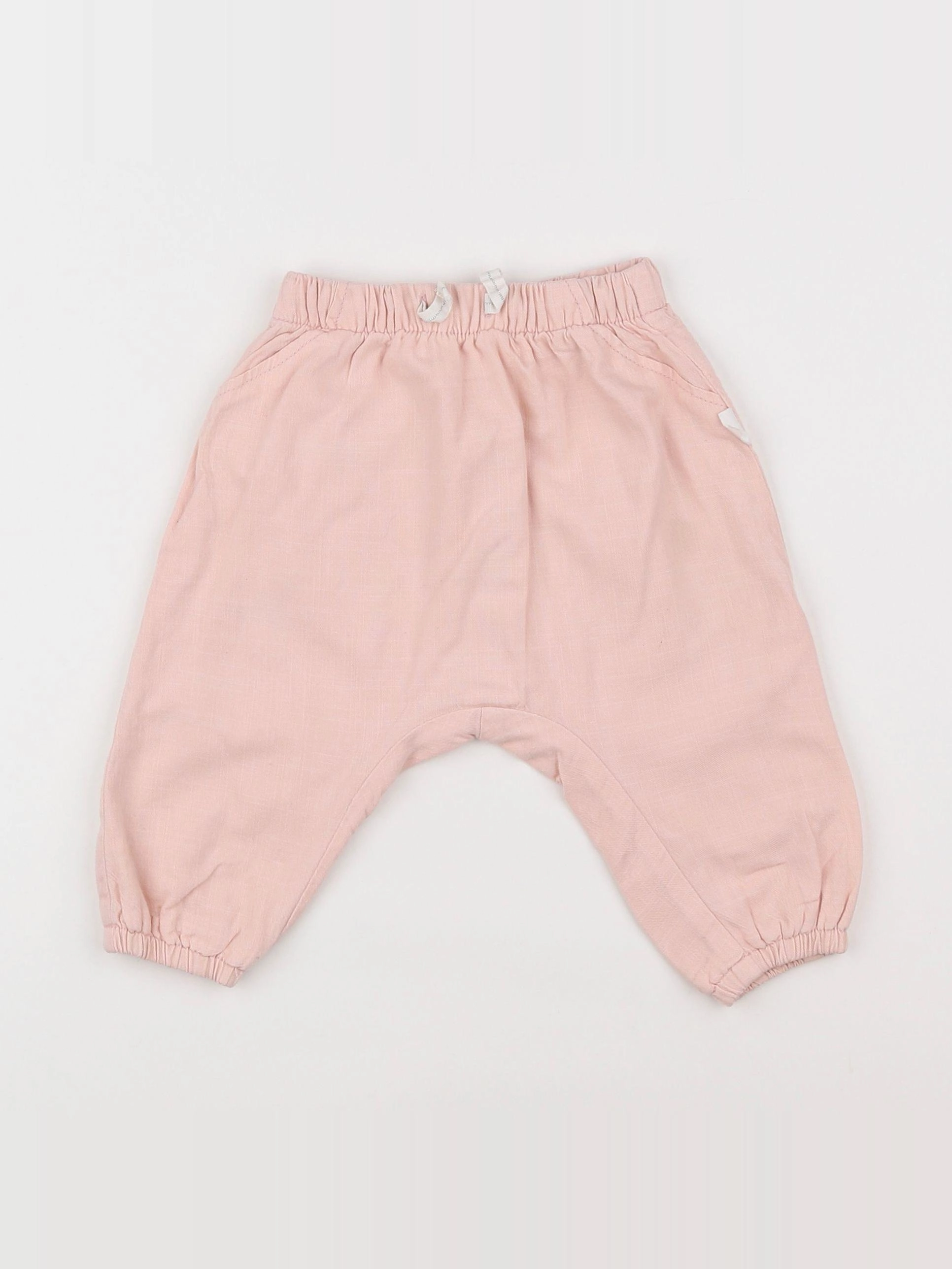 H&M - sarouel rose - 6/9 mois