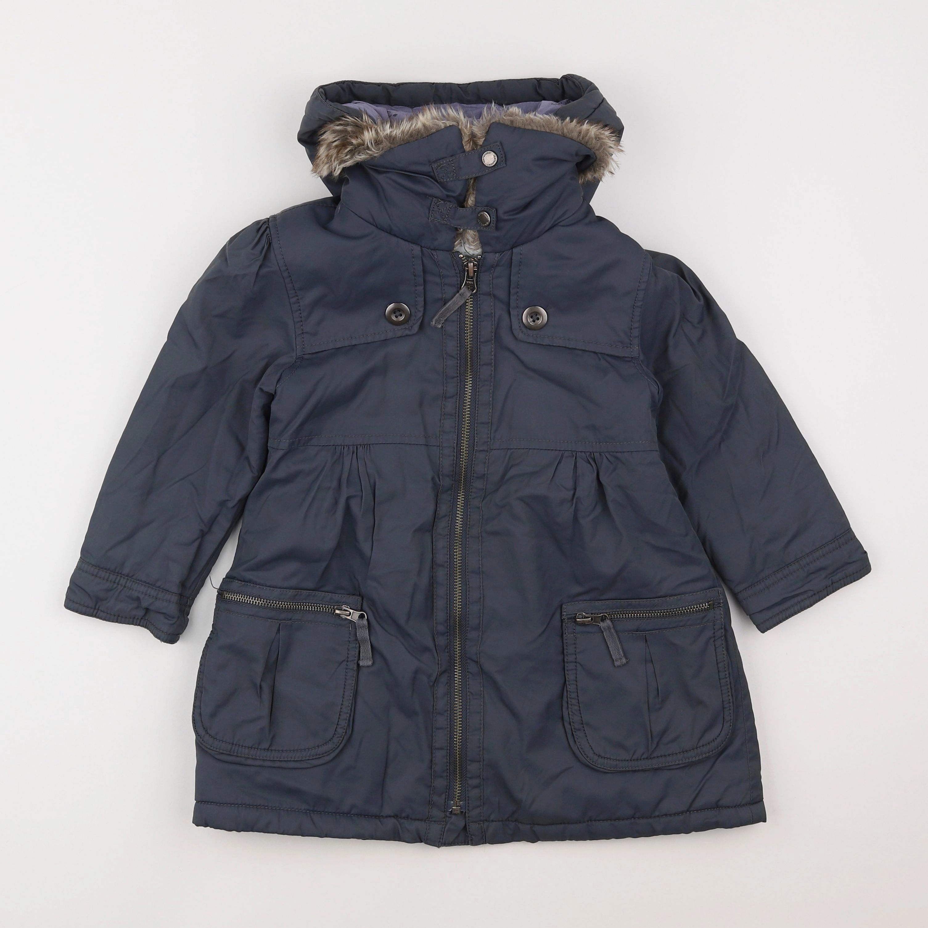 Vertbaudet - parka gris - 4 ans