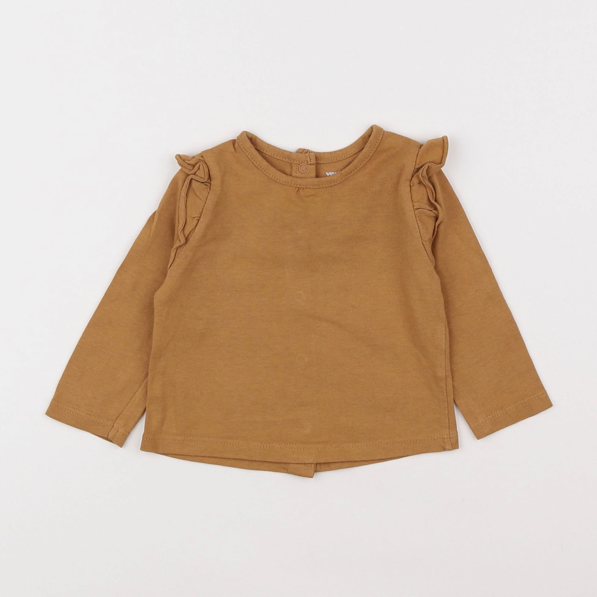 Vertbaudet - tee-shirt marron - 6 mois