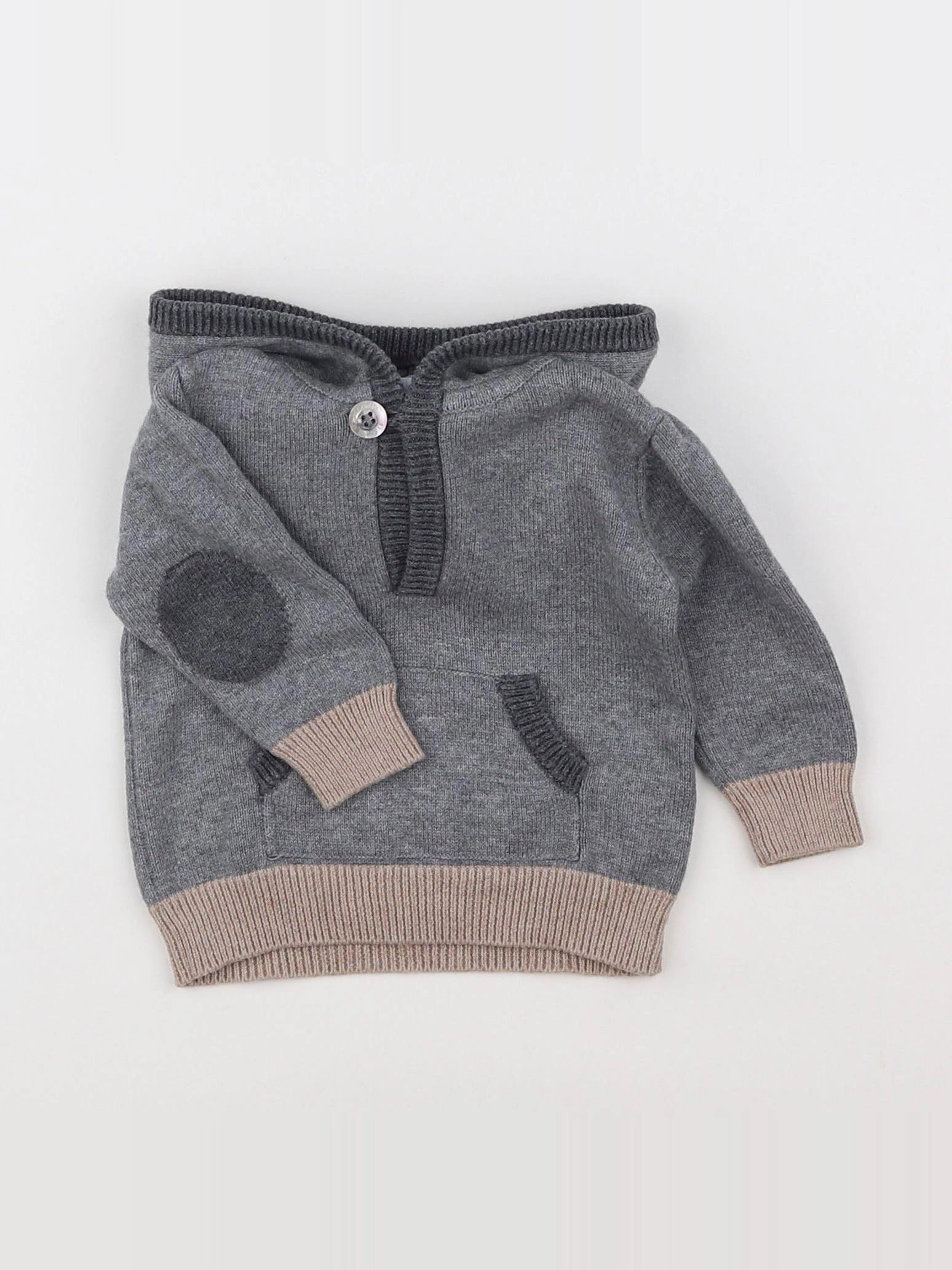 Jacadi - pull gris - 6 mois