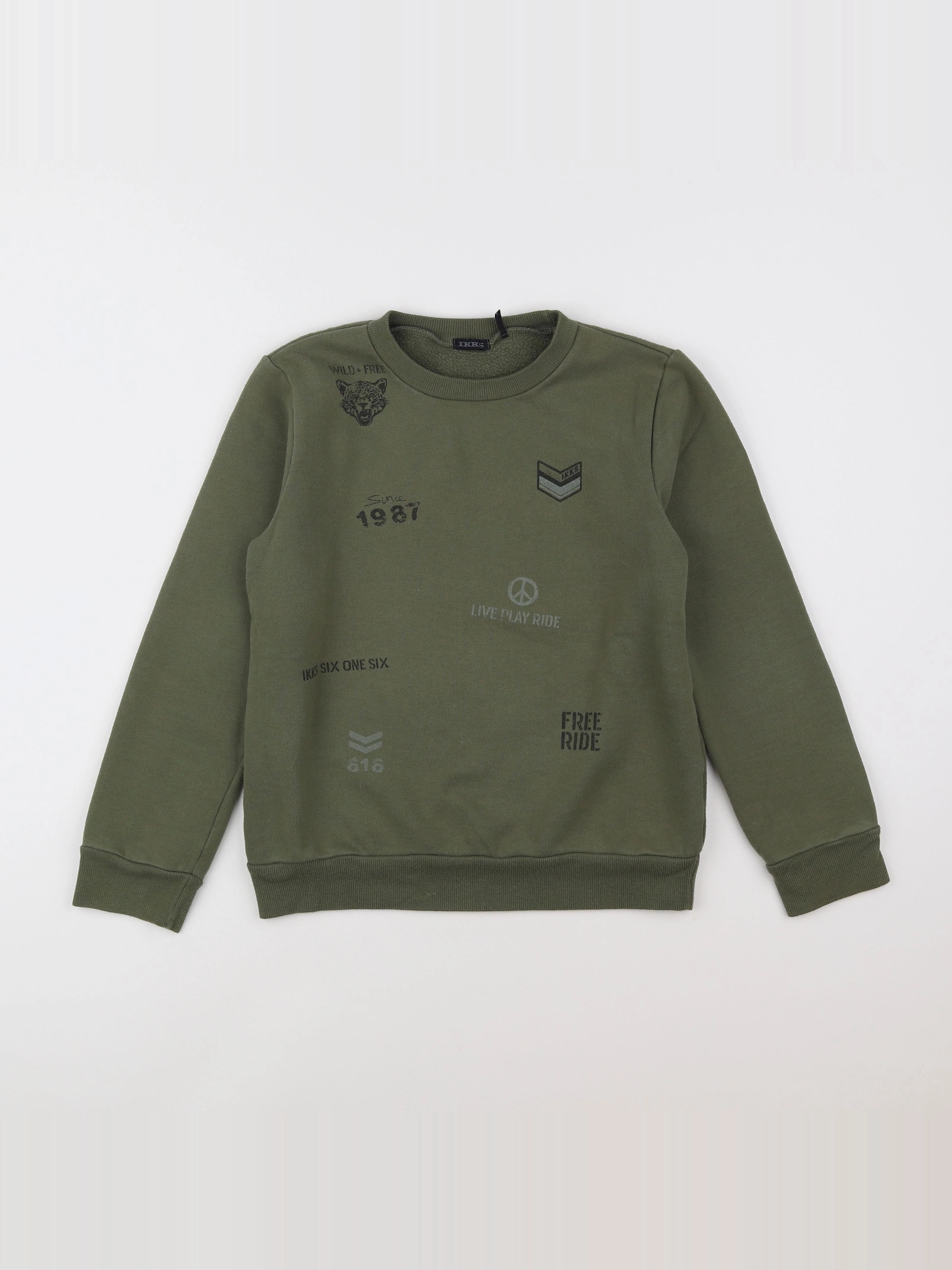 IKKS - sweat vert - 10 ans