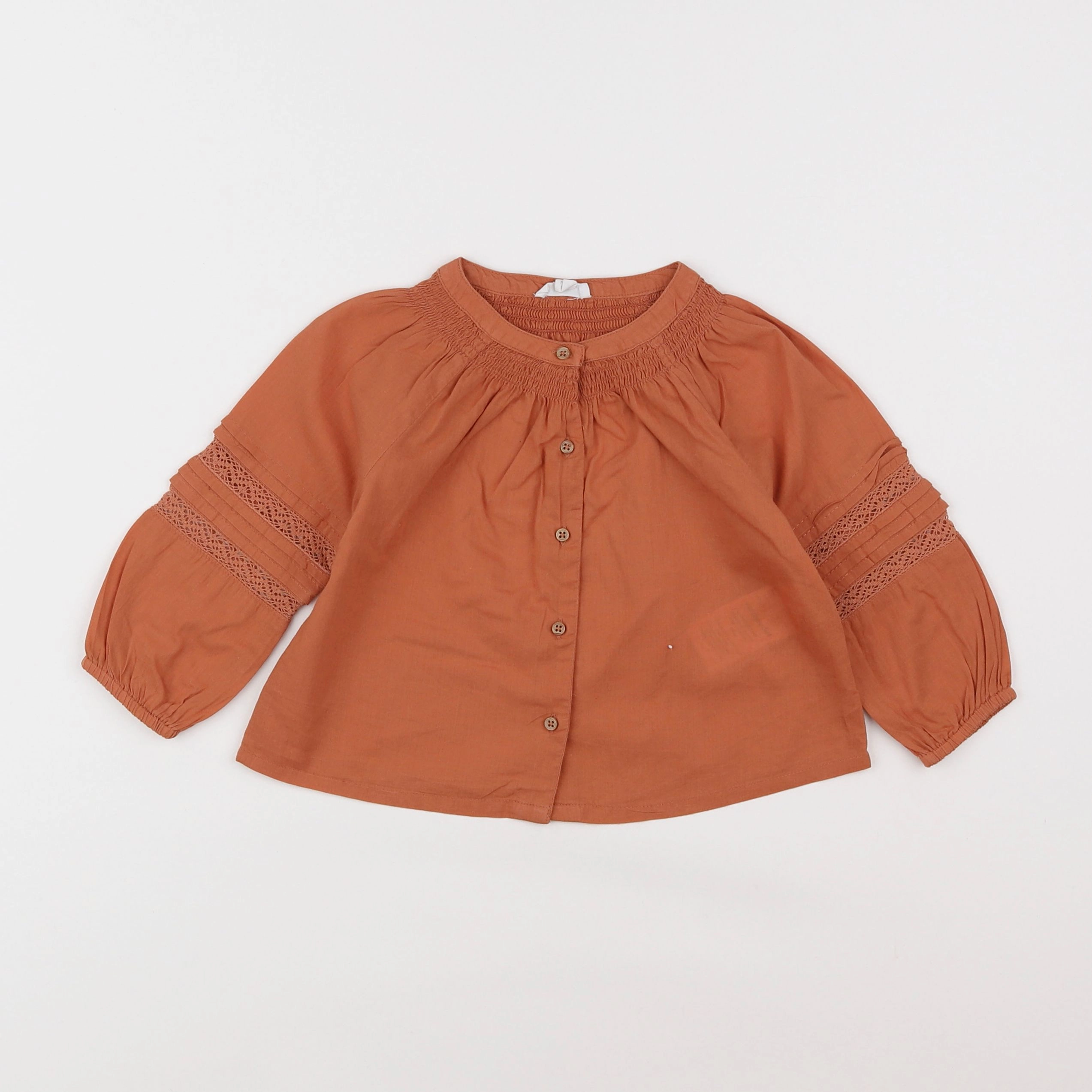 Vertbaudet - blouse marron - 9 mois