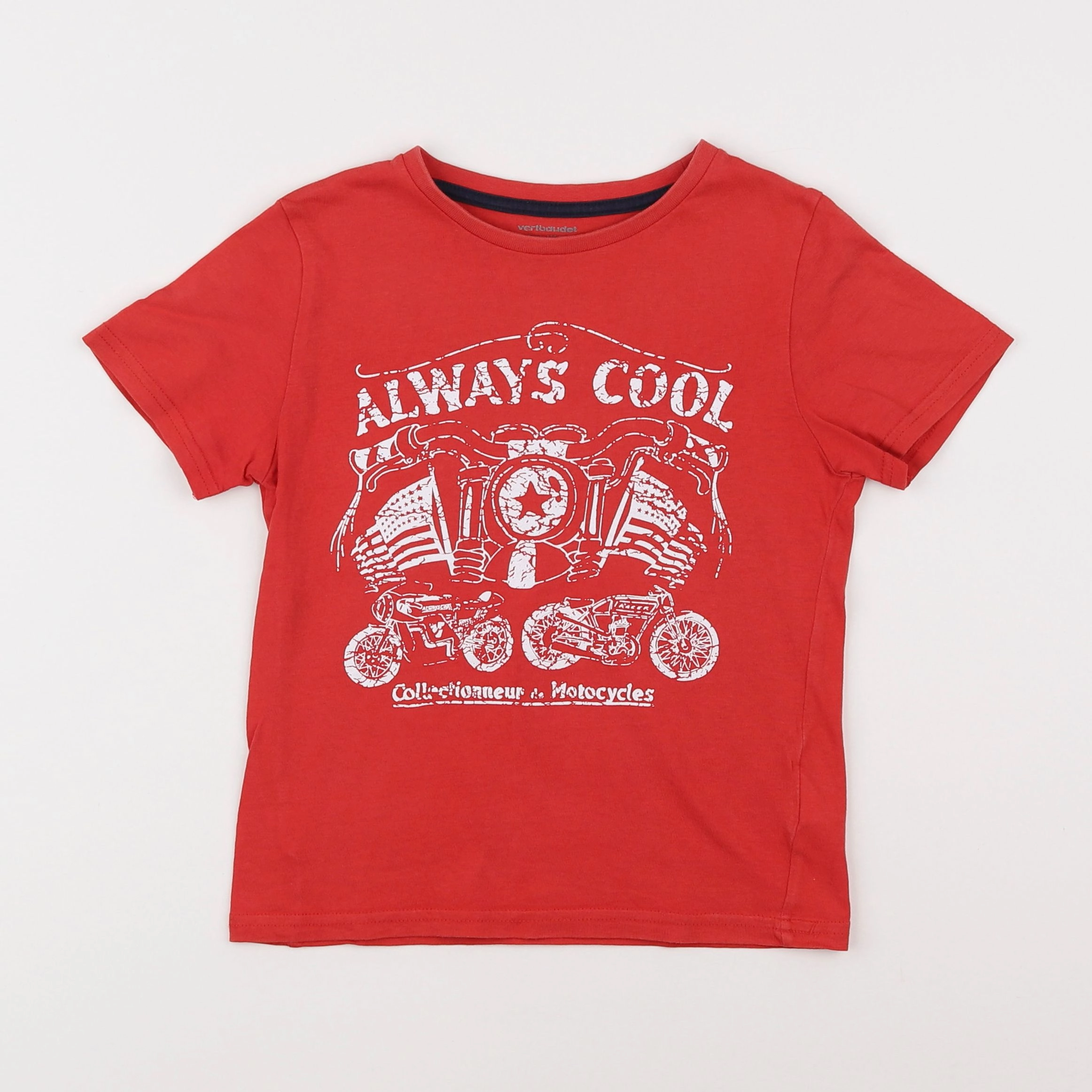 Vertbaudet - tee-shirt rouge - 6 ans