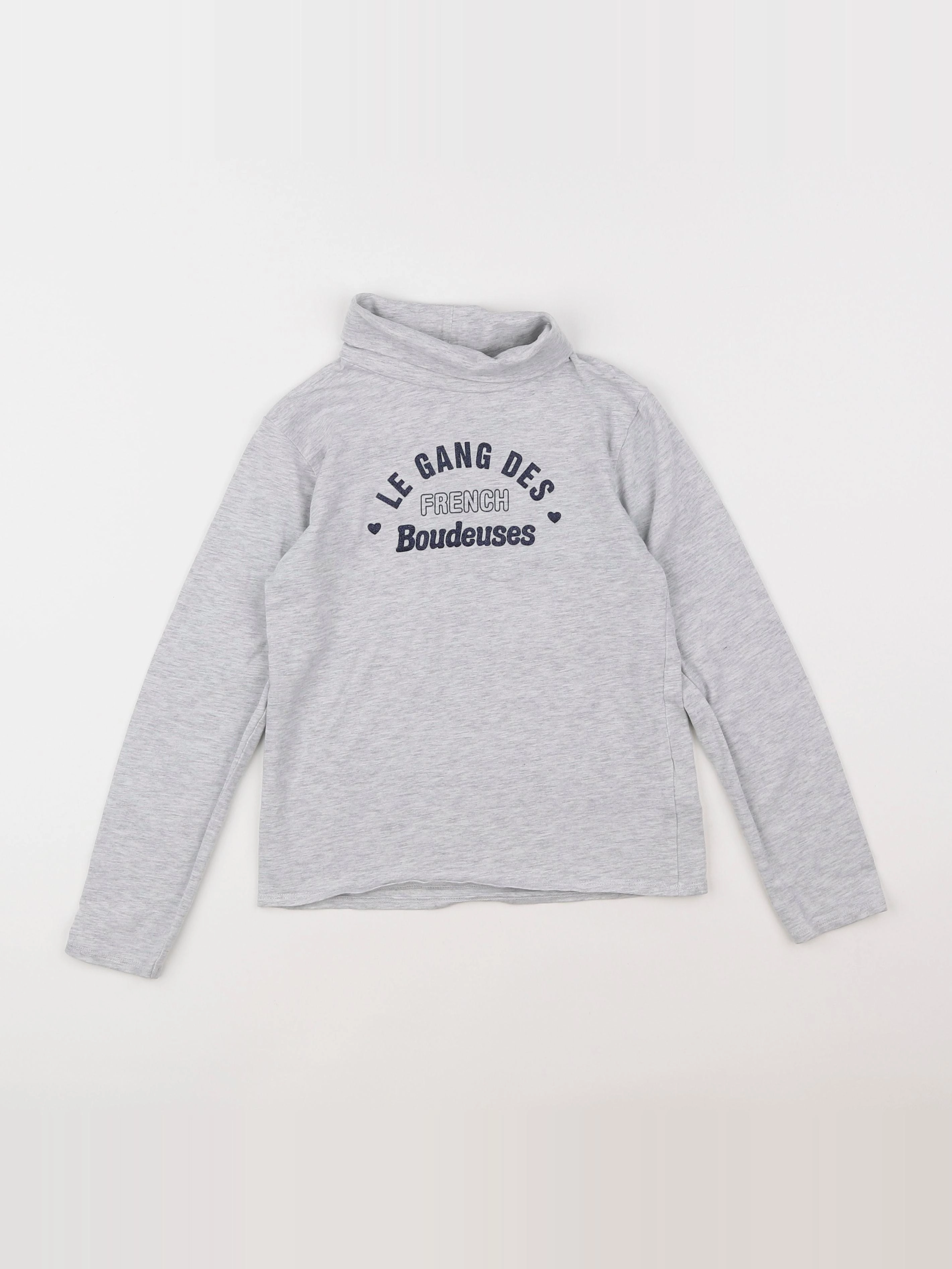 Vertbaudet - sous-pull gris - 8 ans