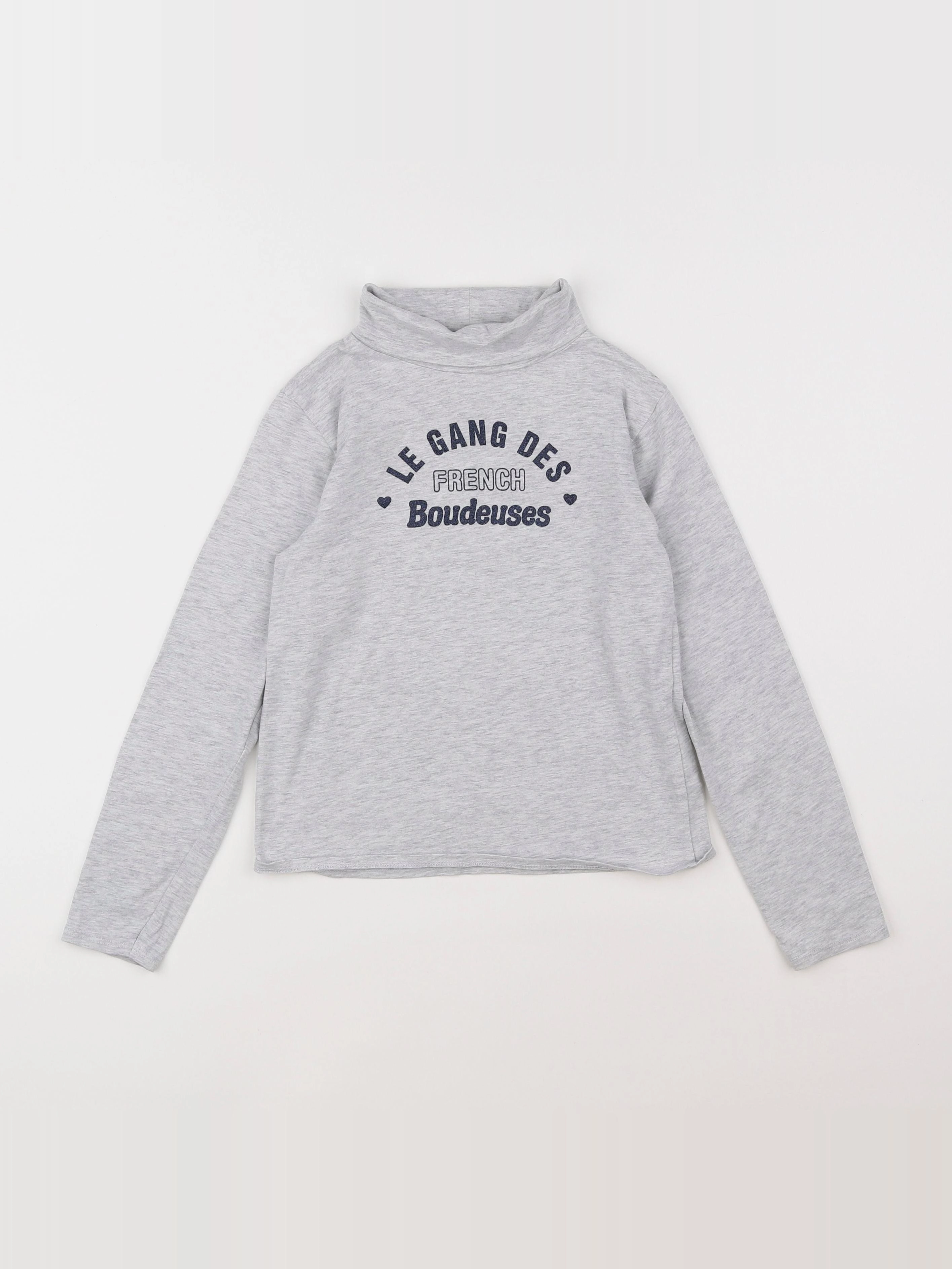 Vertbaudet - sous-pull gris - 8 ans
