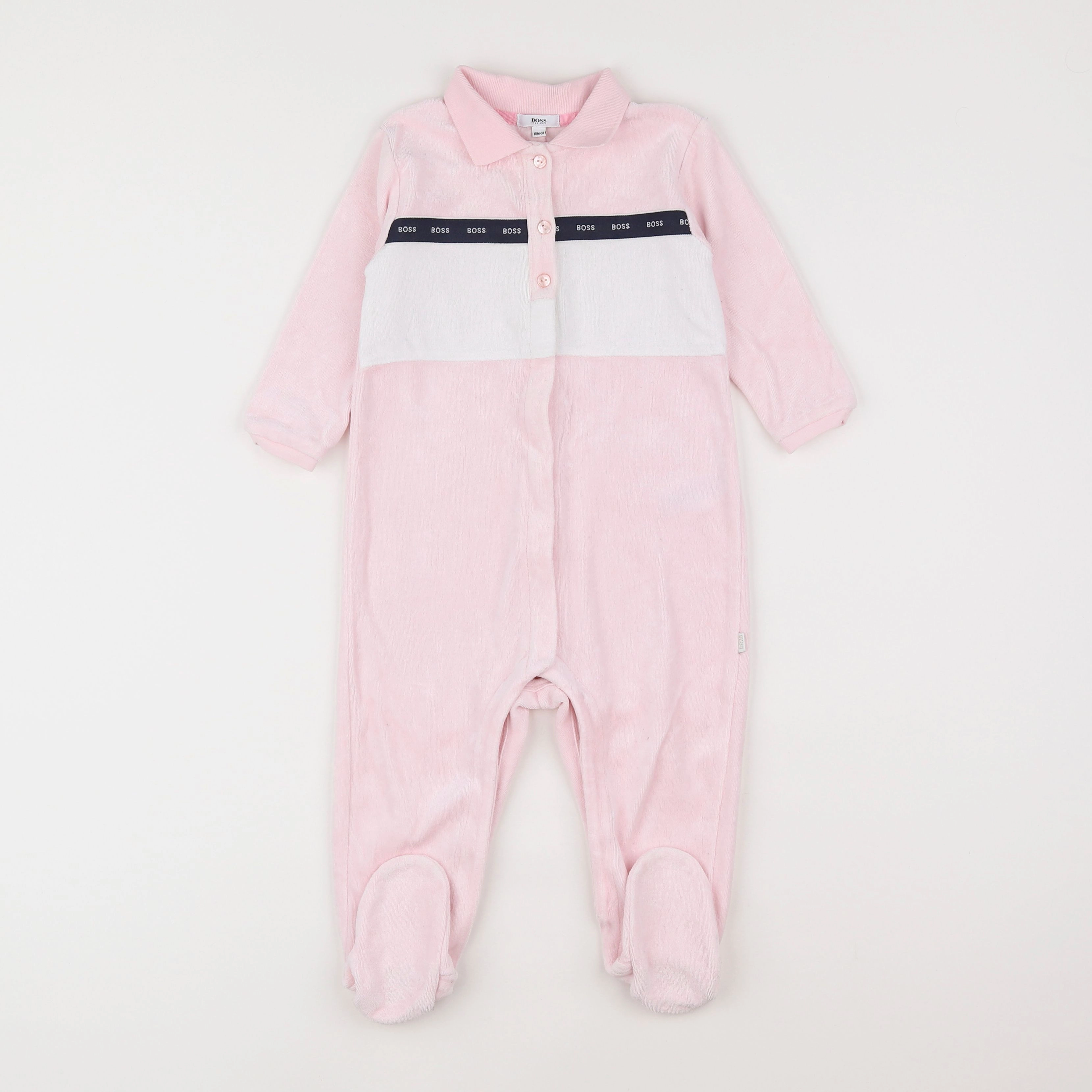 Hugo Boss - pyjama velours rose - 18 mois