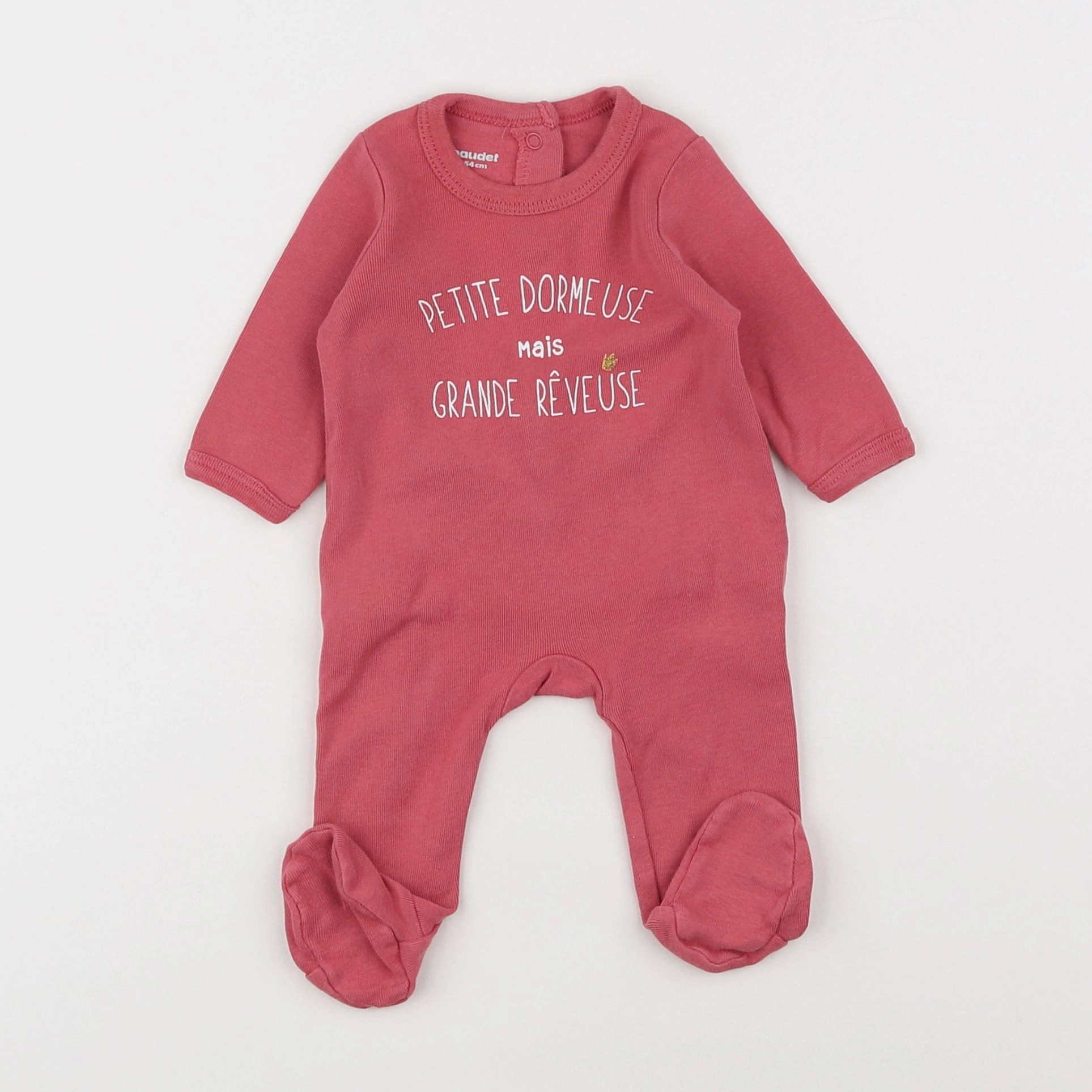 Vertbaudet - pyjama coton rose - 1 mois