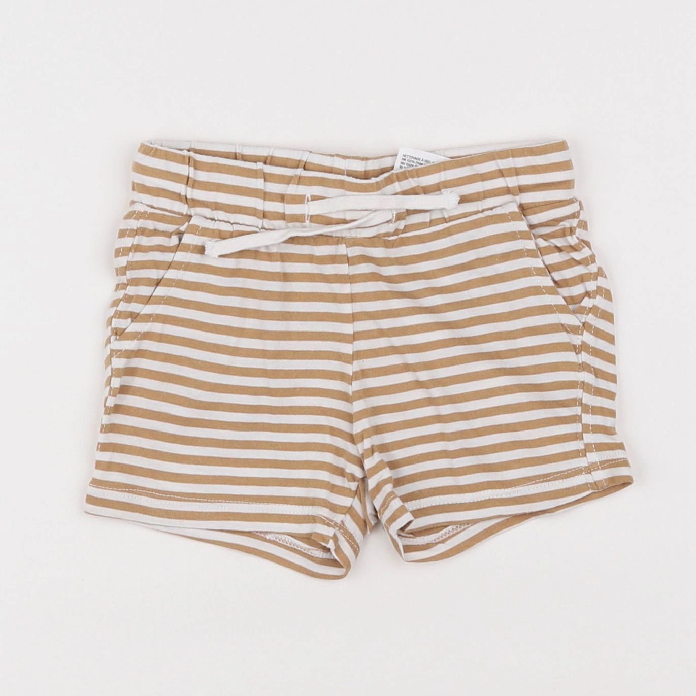 H&M - short marron - 3/6 mois