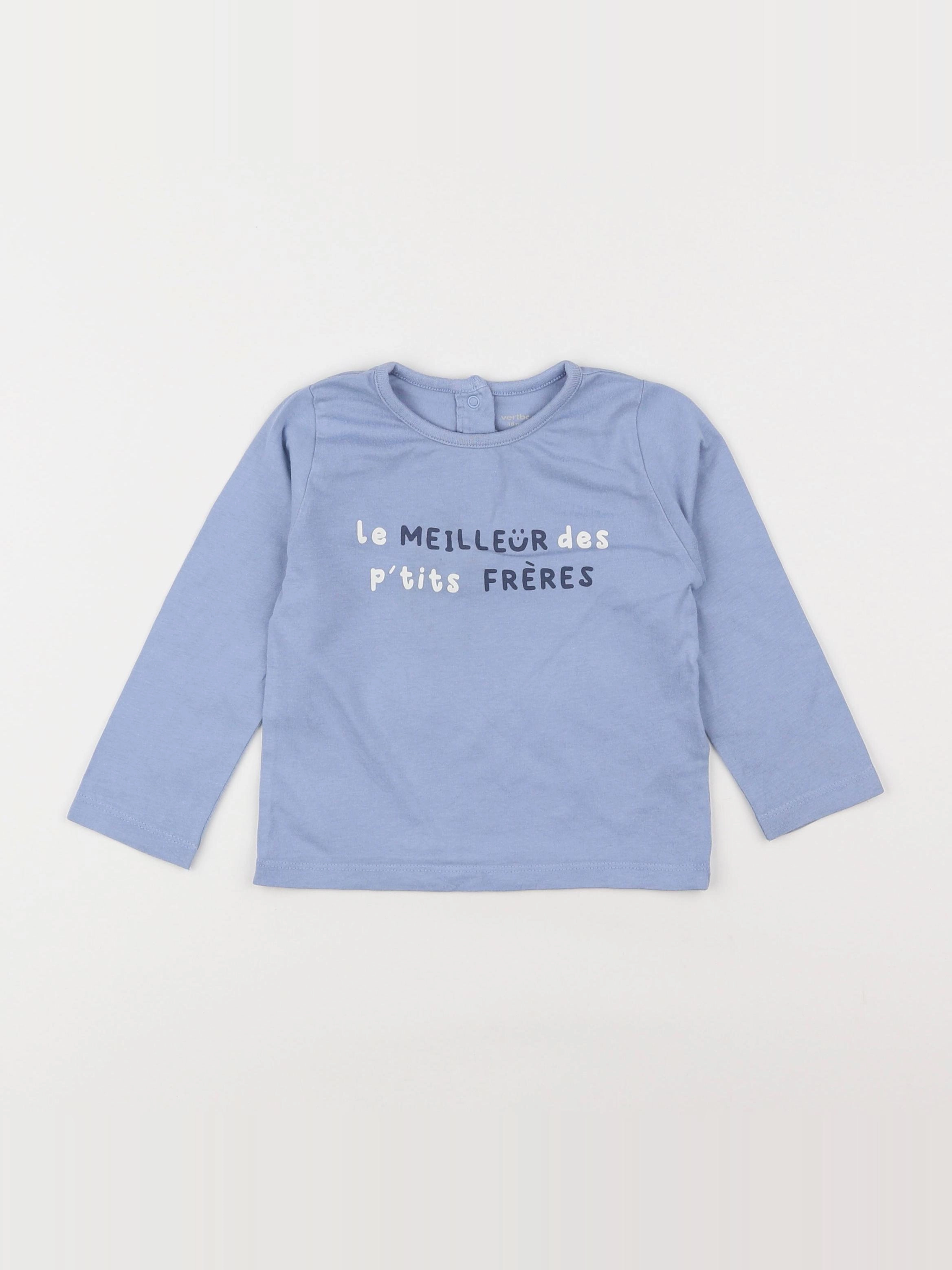 Vertbaudet - tee-shirt bleu - 18 mois