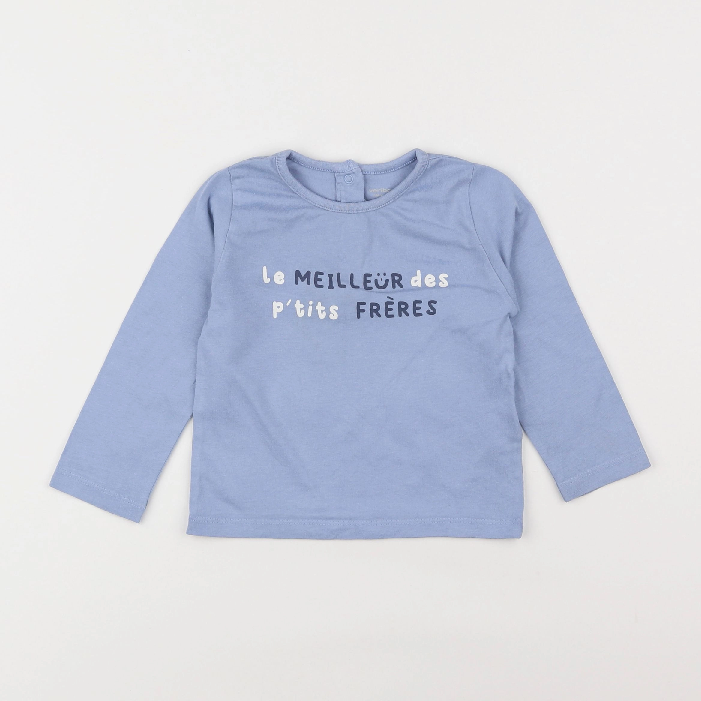 Vertbaudet - tee-shirt bleu - 18 mois