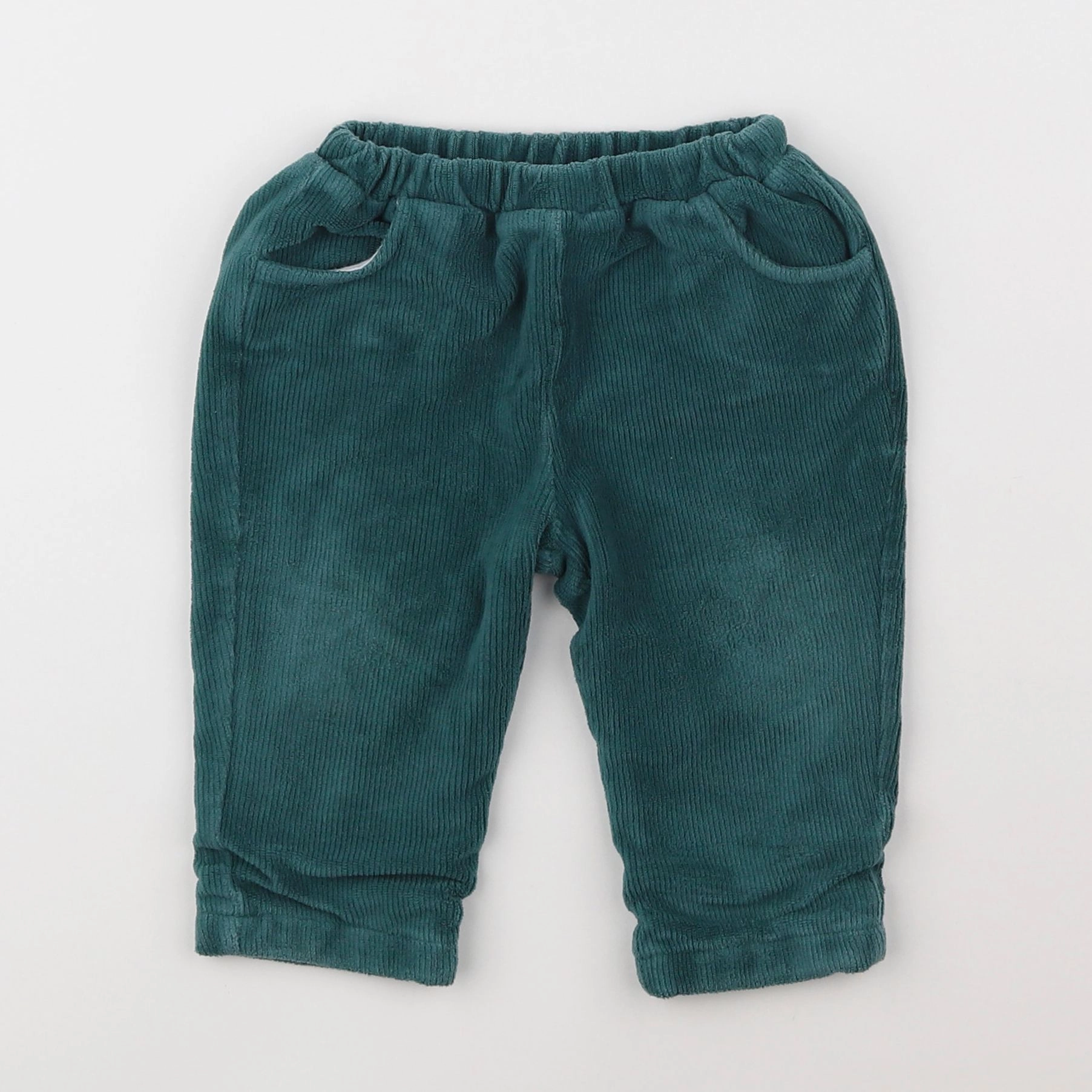 Vertbaudet - pantalon vert - 12 mois