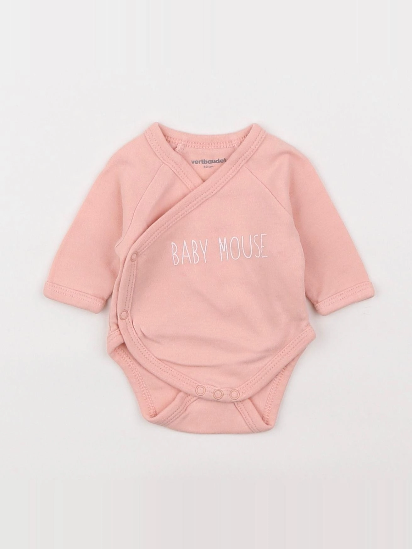 Vertbaudet - body rose - 0 mois