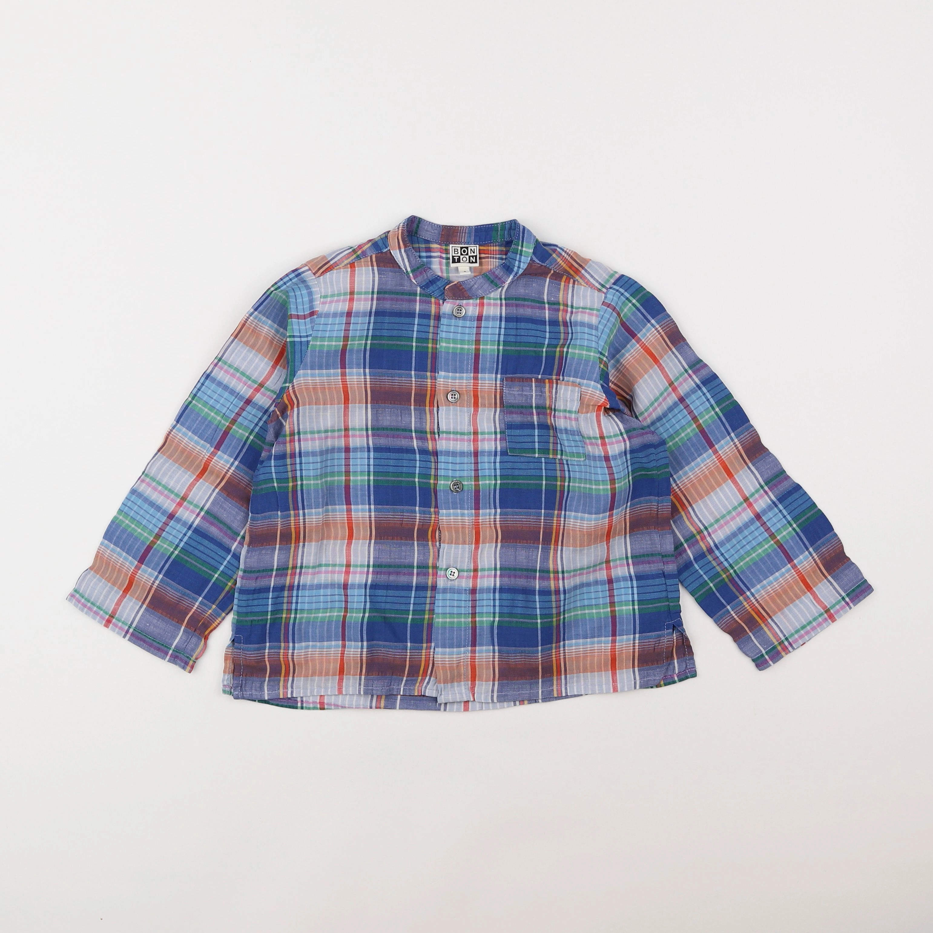 Bonton - chemise bleu - 4 ans