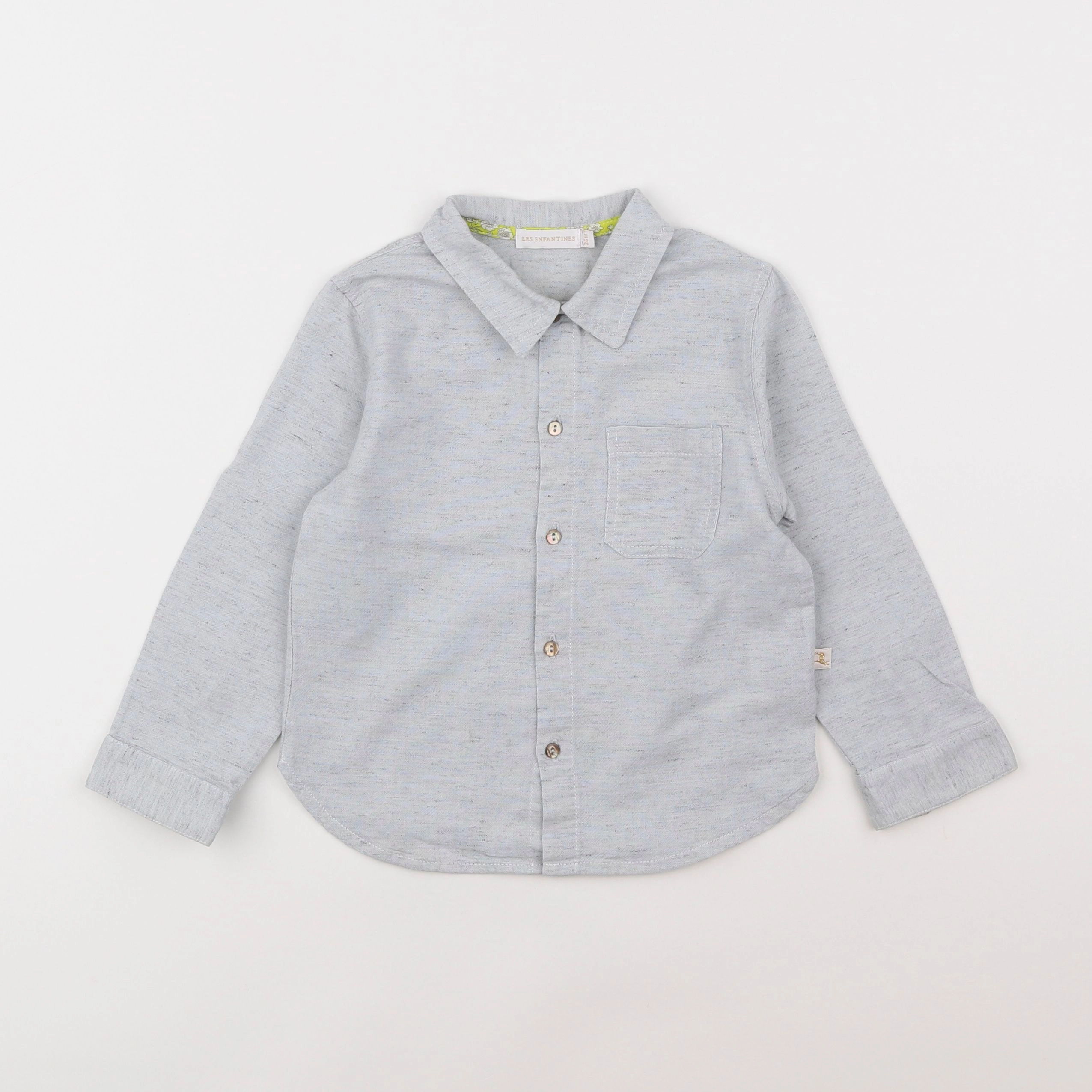 Les Enfantines - chemise gris - 3 ans