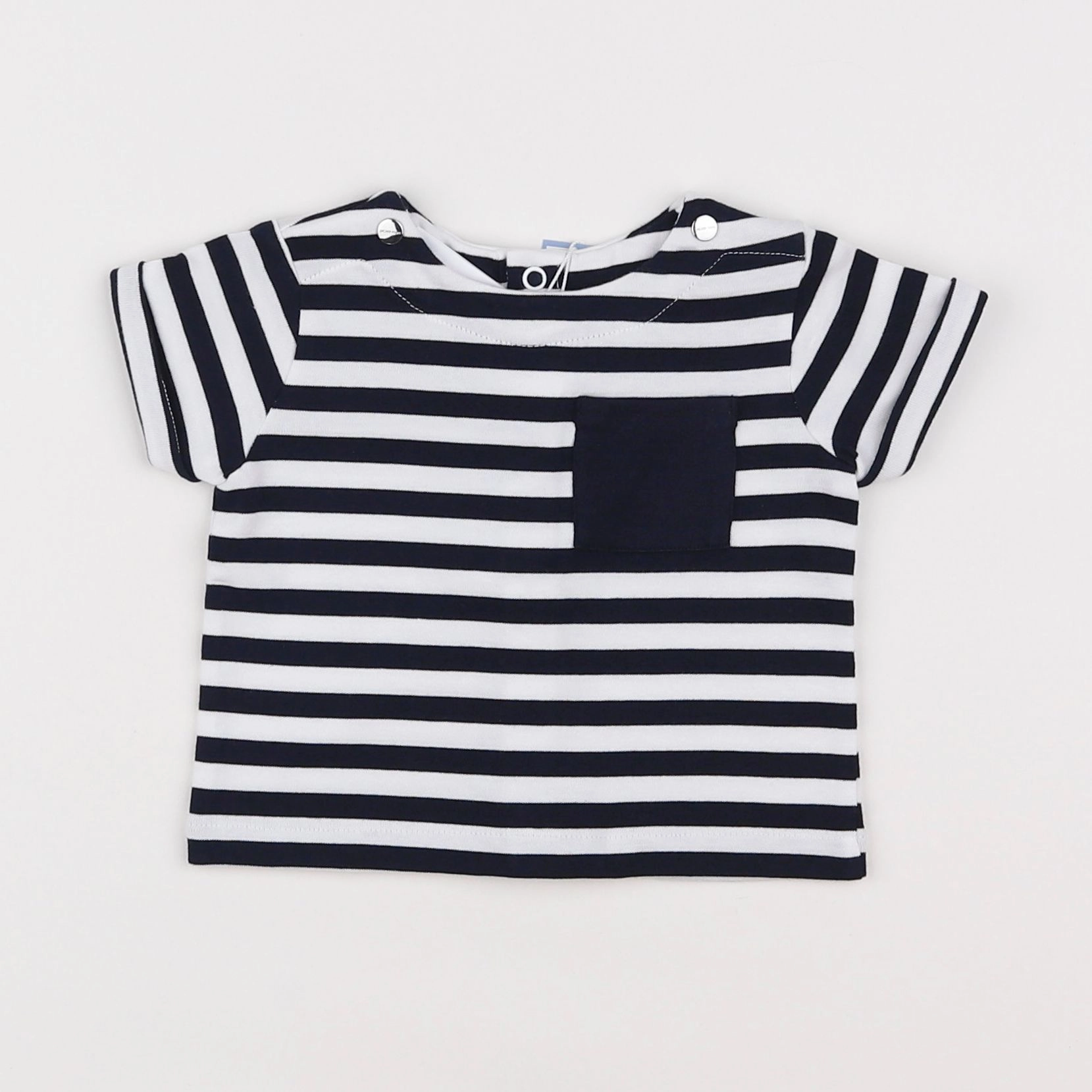 Jacadi - tee-shirt blanc, bleu - 3 mois