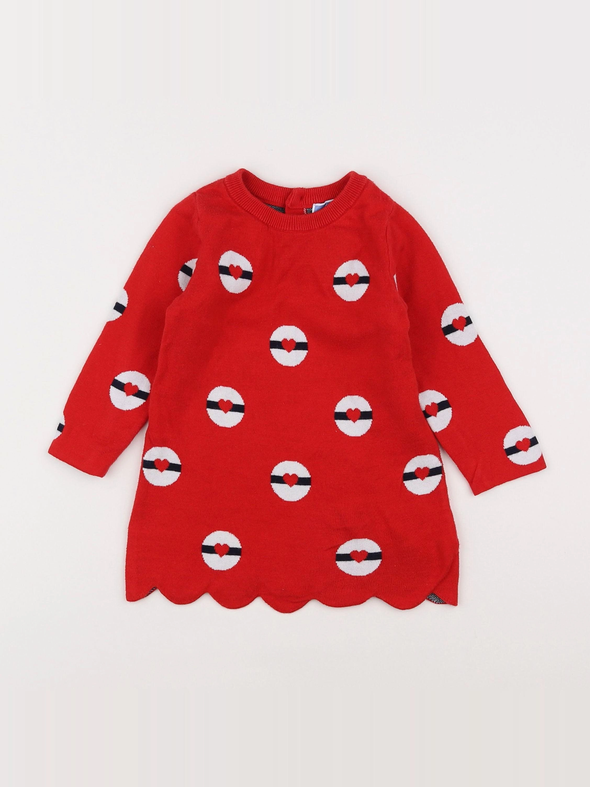 Jacadi - robe rouge - 18 mois
